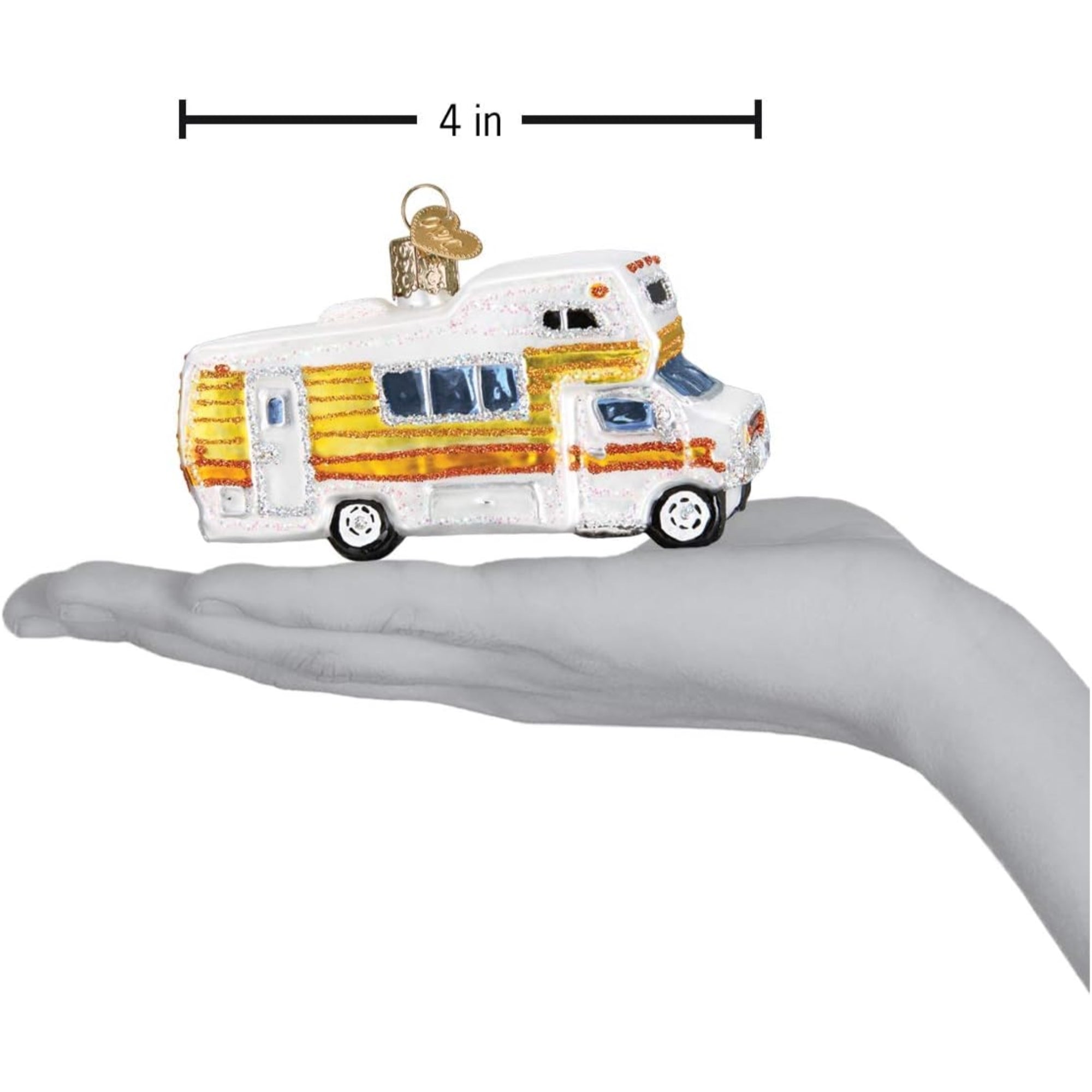 Old World Christmas Blown Glass Ornament for Christmas Tree, Classic Motorhome