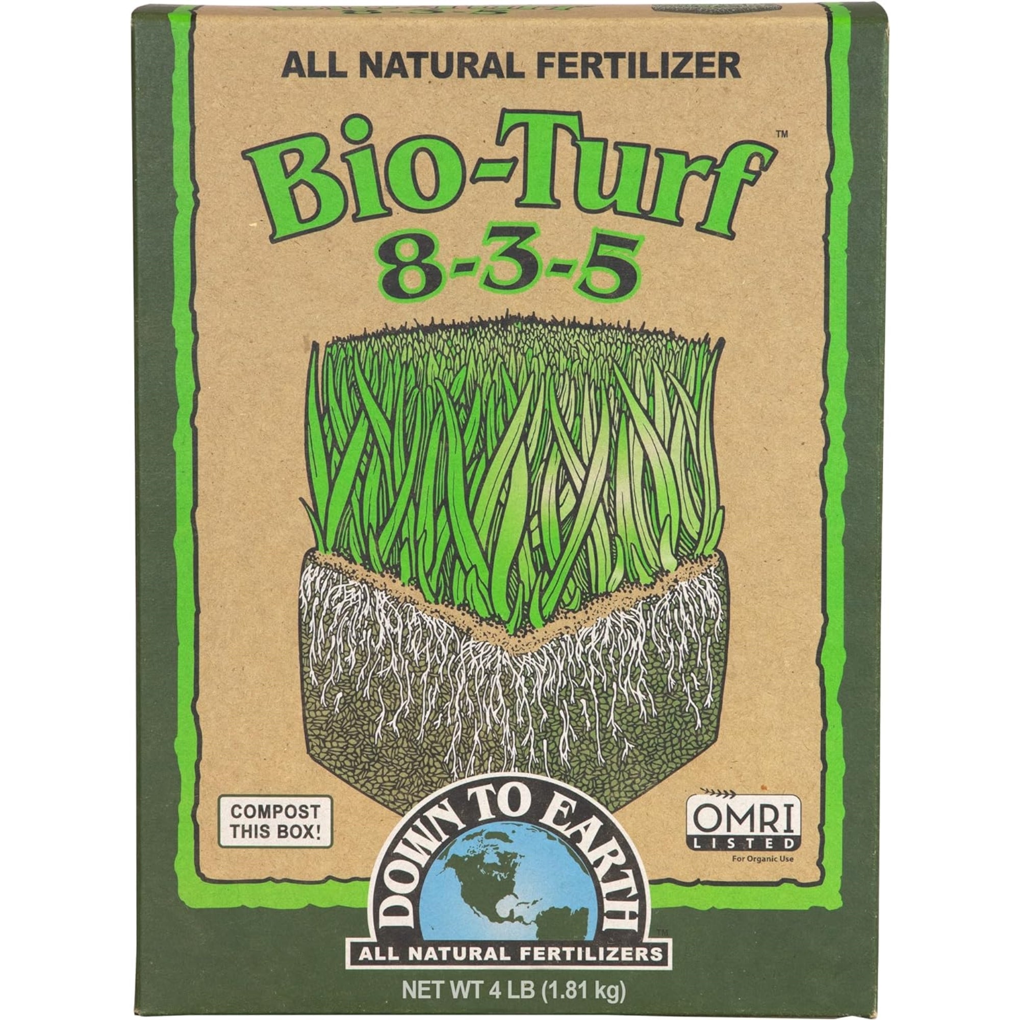 Down To Earth Organic Bio-Turf Fertilizer Mix 8-3-5