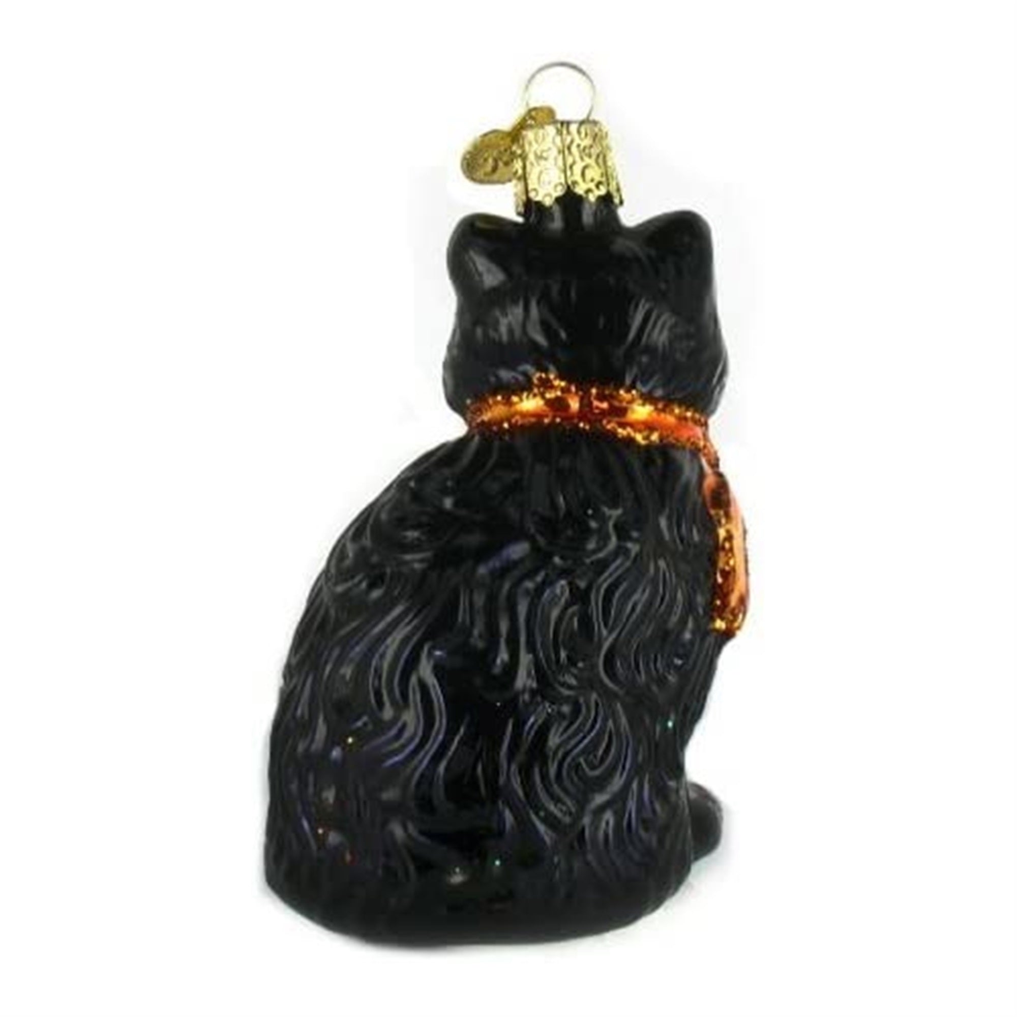 Old World Christmas Glass Blown Halloween Kitty Ornament