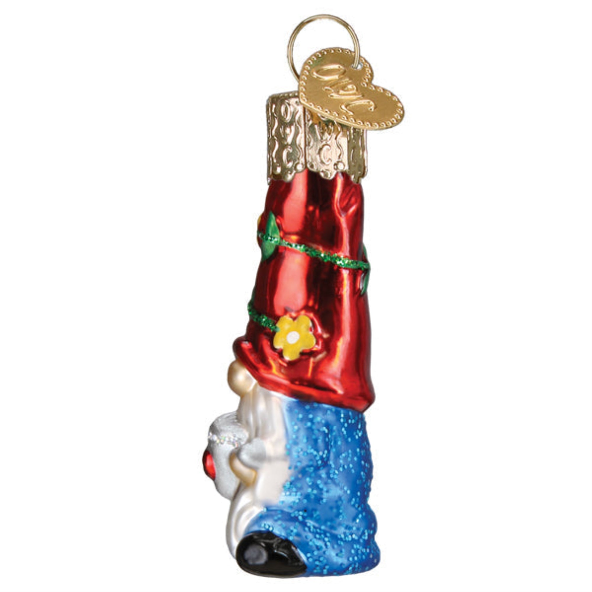 Old World Christmas Blown Glass Ornament for Christmas Tree, Mini Garden Gnome (with OWC Gift Box)