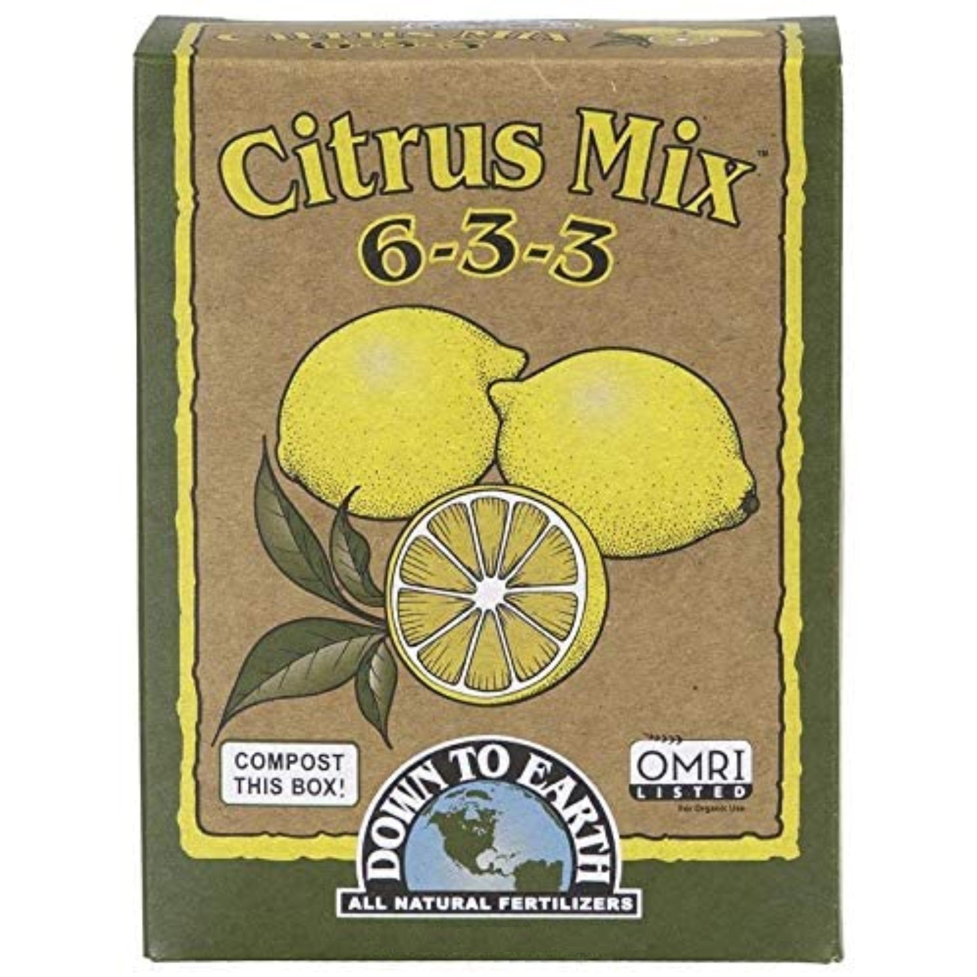 Down To Earth Organic Citrus Fertilizer Mix 6-3-3