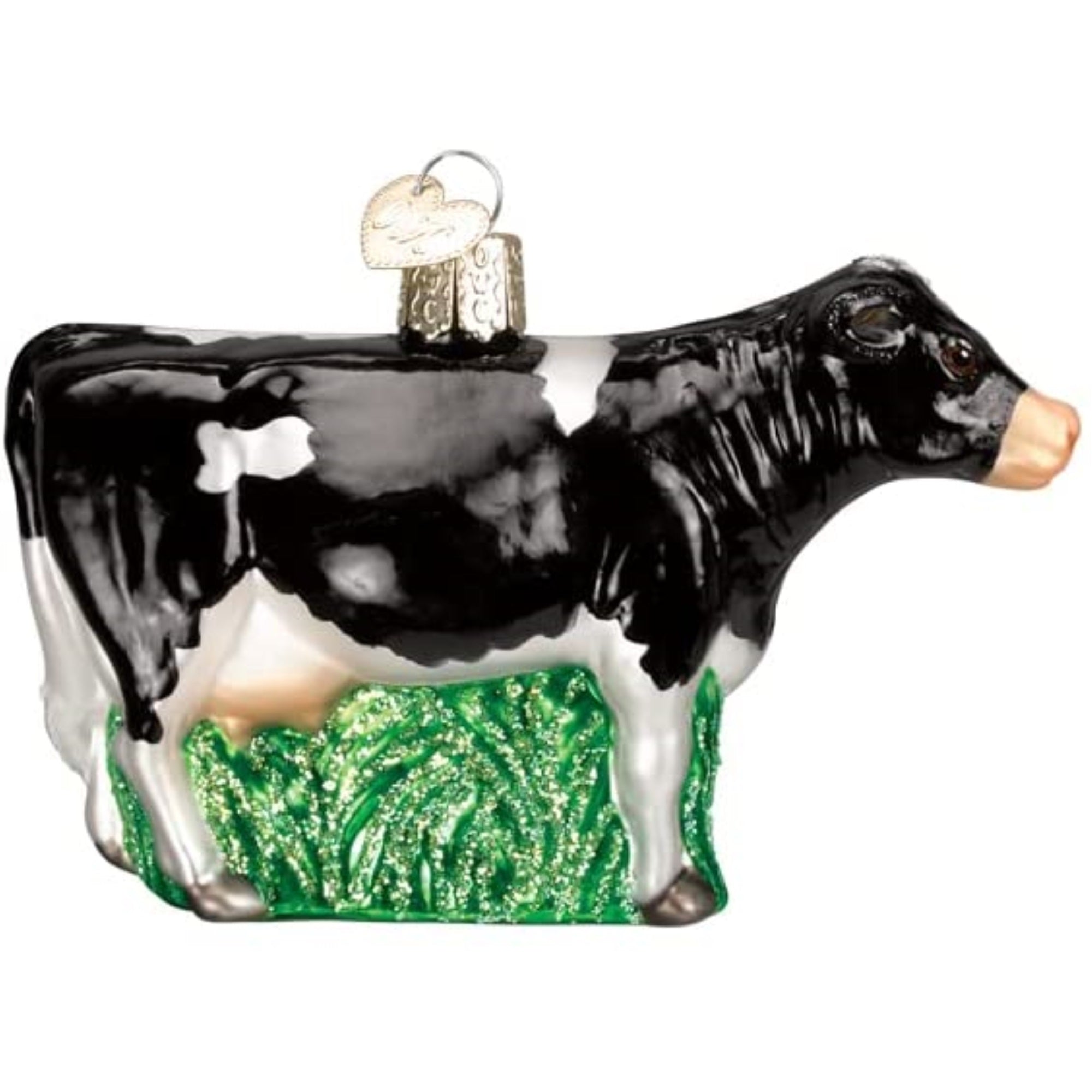 Old World Christmas Blown Glass Ornament for Christmas Tree, Dairy Cow