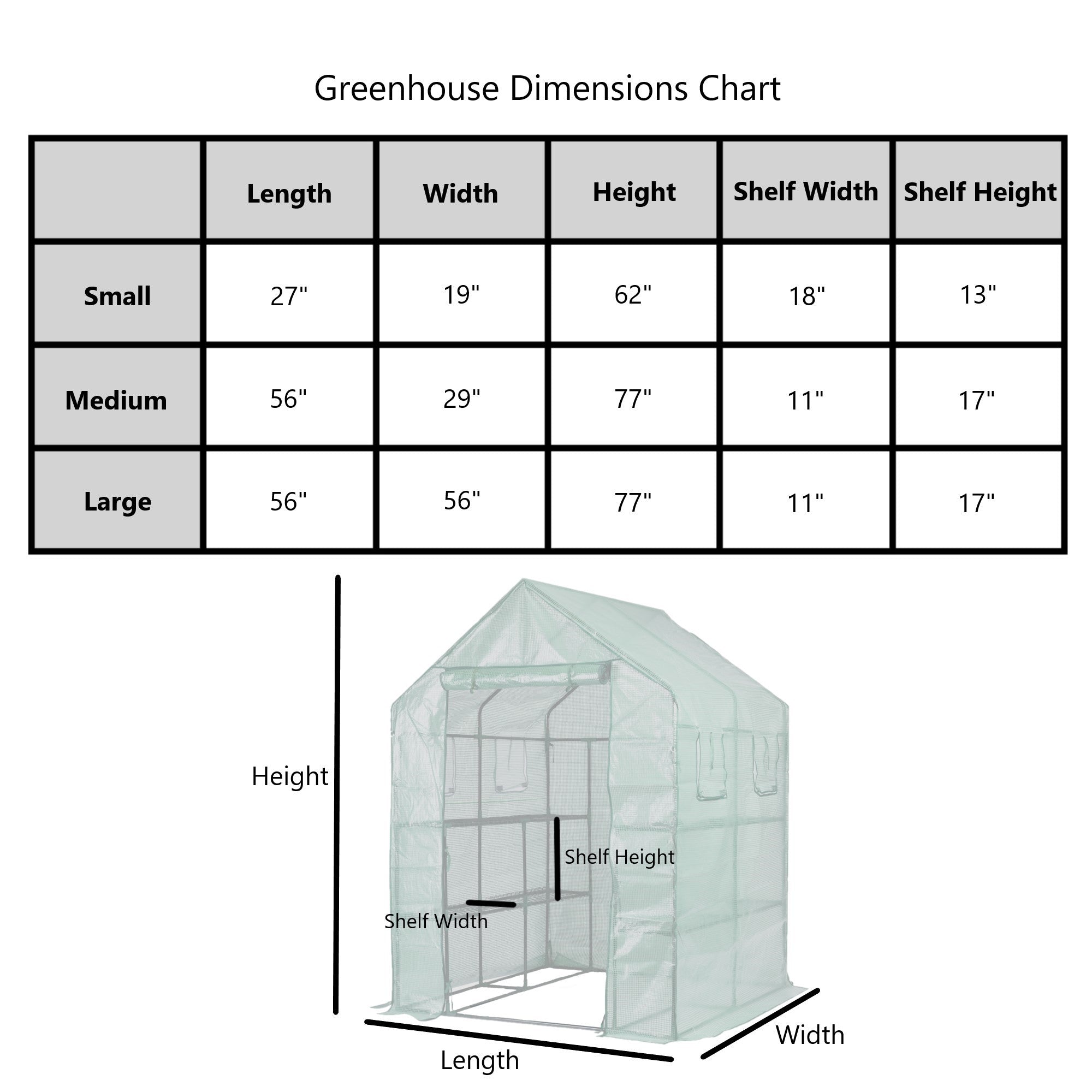 Garden Elements Personal Plastic Indoor/Outdoor Standing Greenhouse, Frost Protection