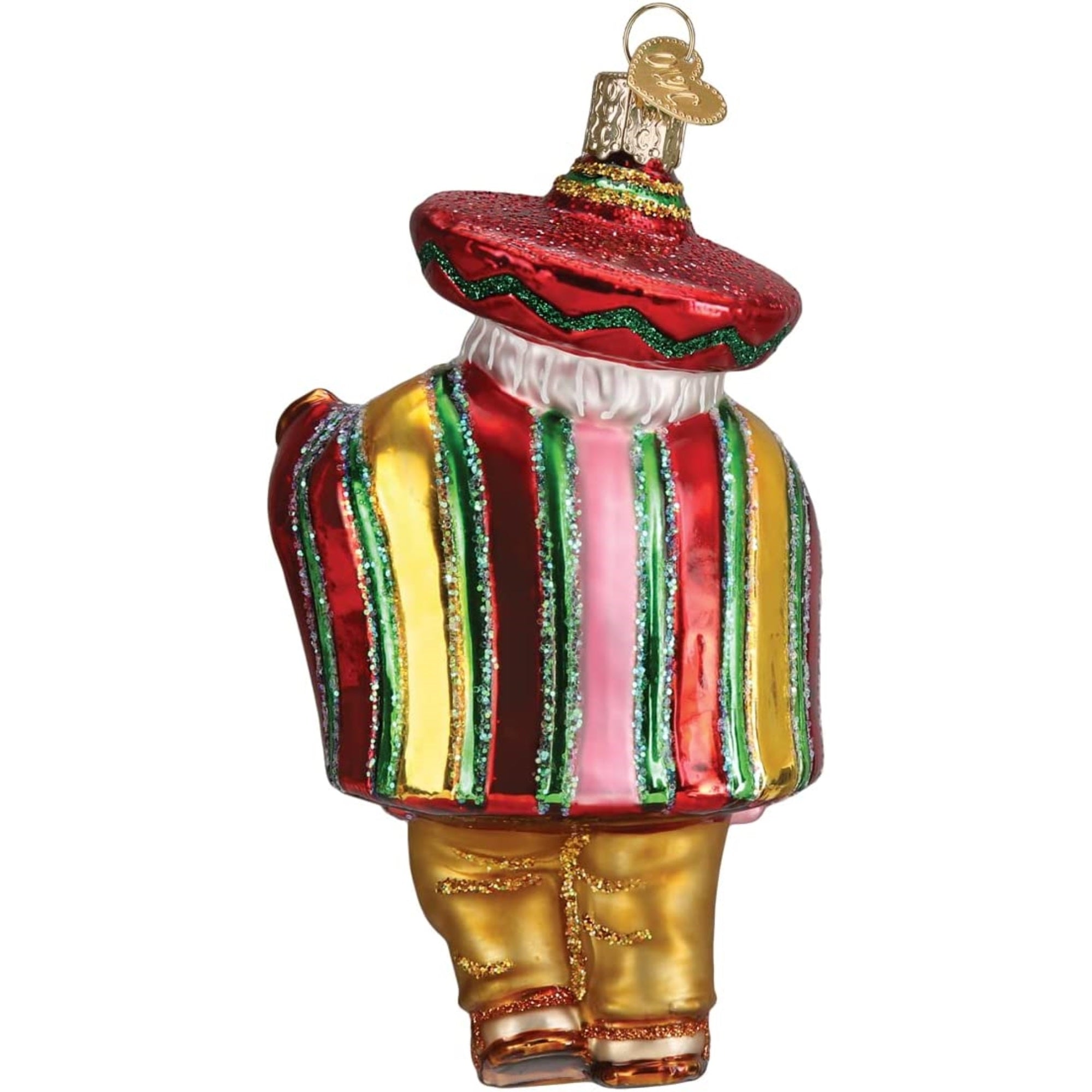 Old World Christmas Blown Glass Ornament for Christmas Tree, Papa Noel