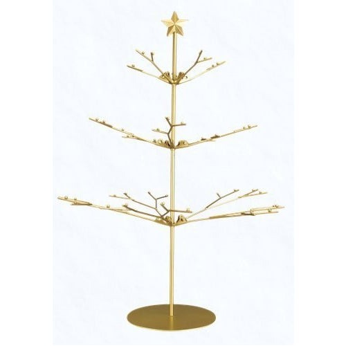 Old World Gold Christmas Ornament Metal Display Tree