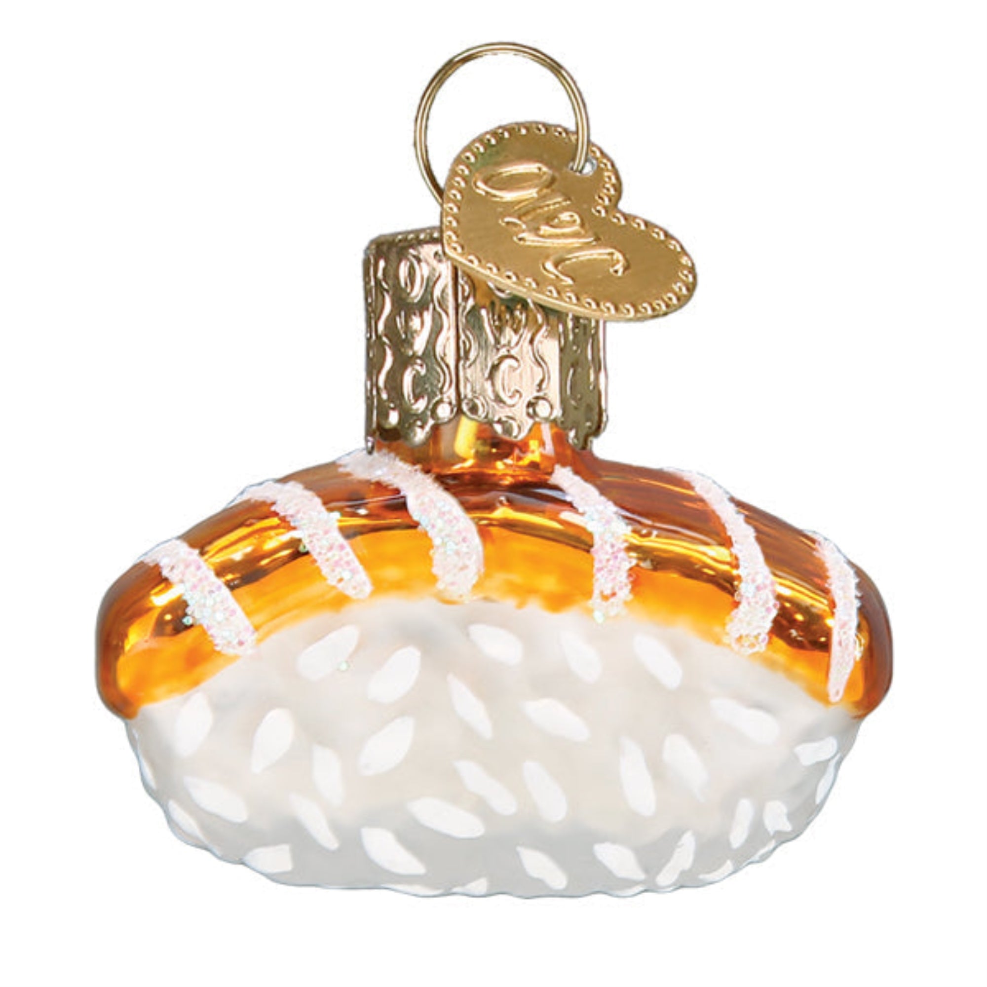 Old World Christmas Blown Glass Ornament for Christmas Tree, Mini Salmon Sushi (with OWC Gift Box)