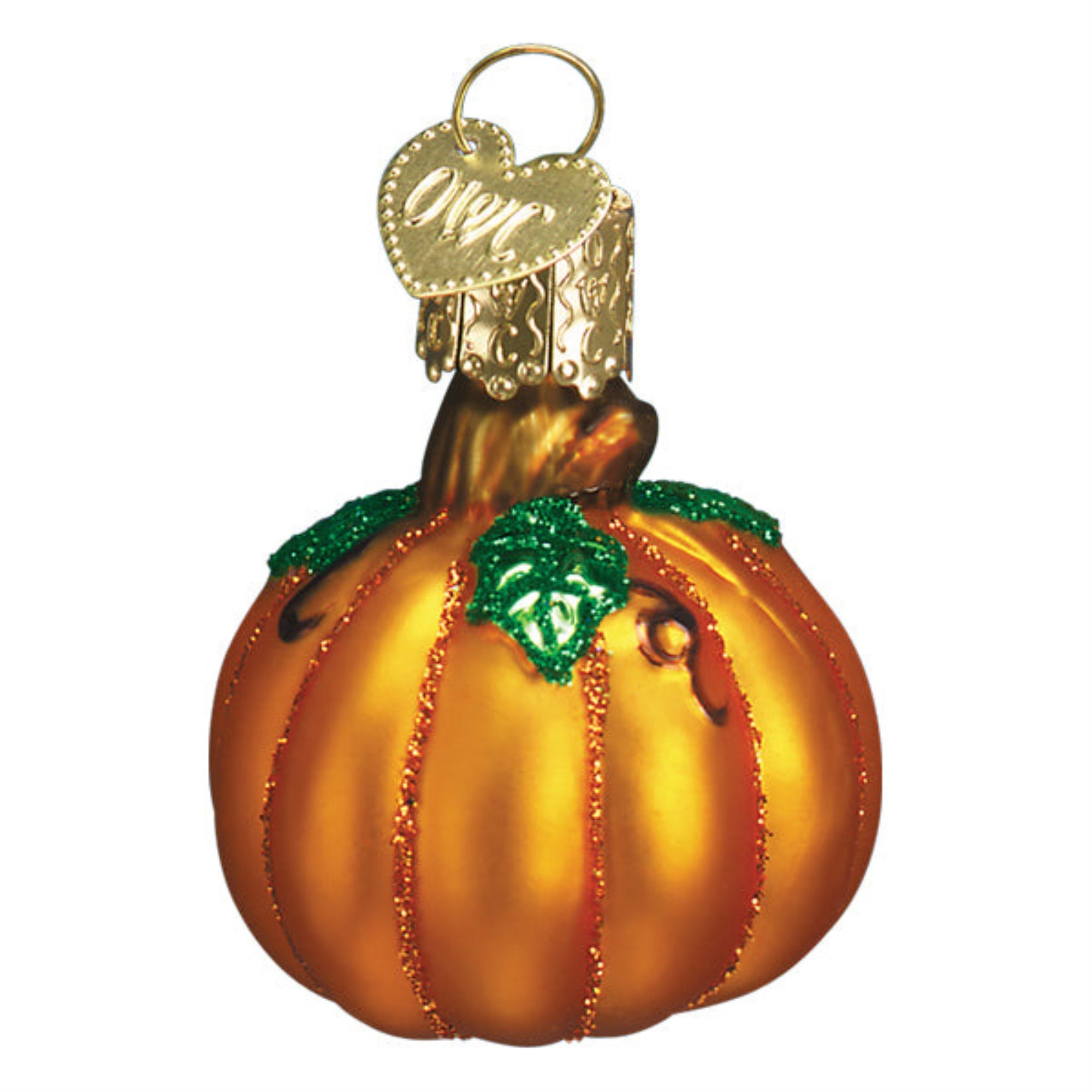 Old World Christmas Blown Glass Christmas Ornament, Small Pumpkin