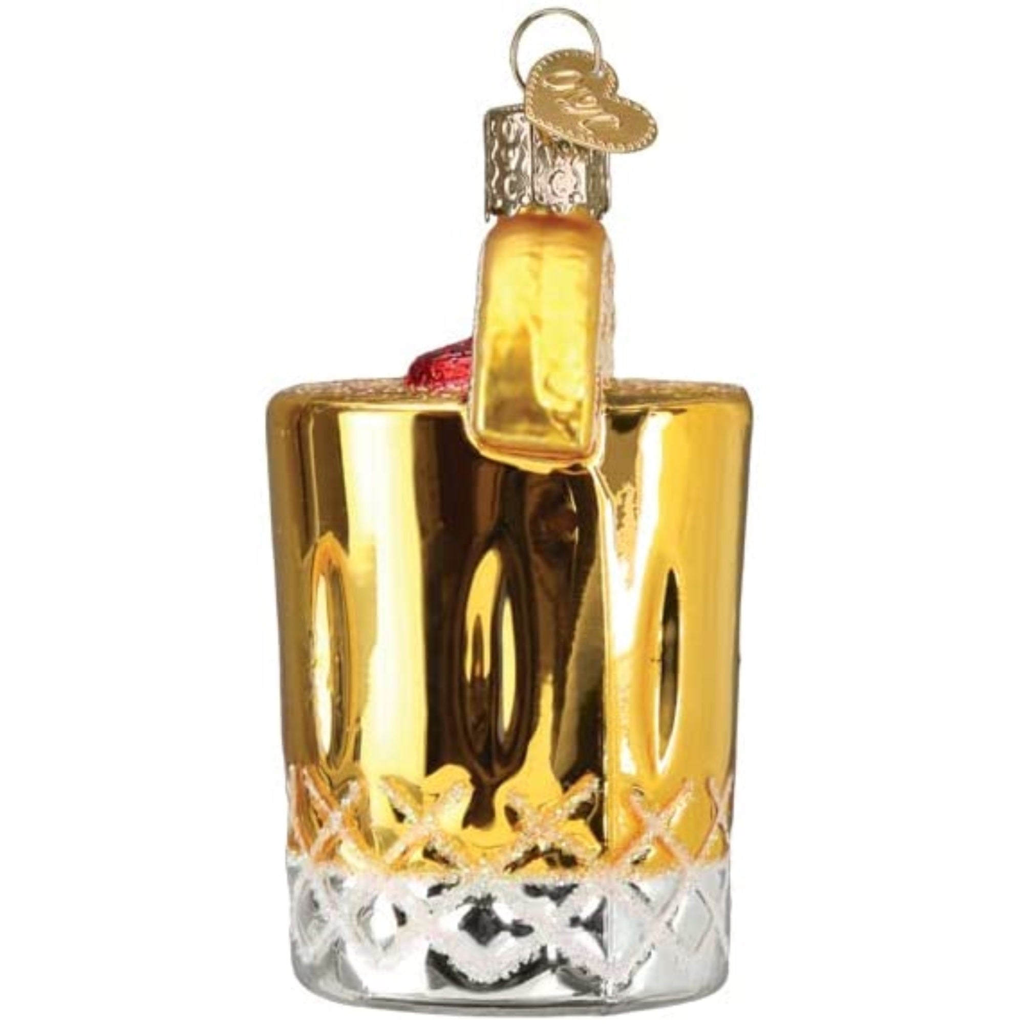 Old World Christmas Blown Glass Ornament for Christmas Tree, Whisky Sour