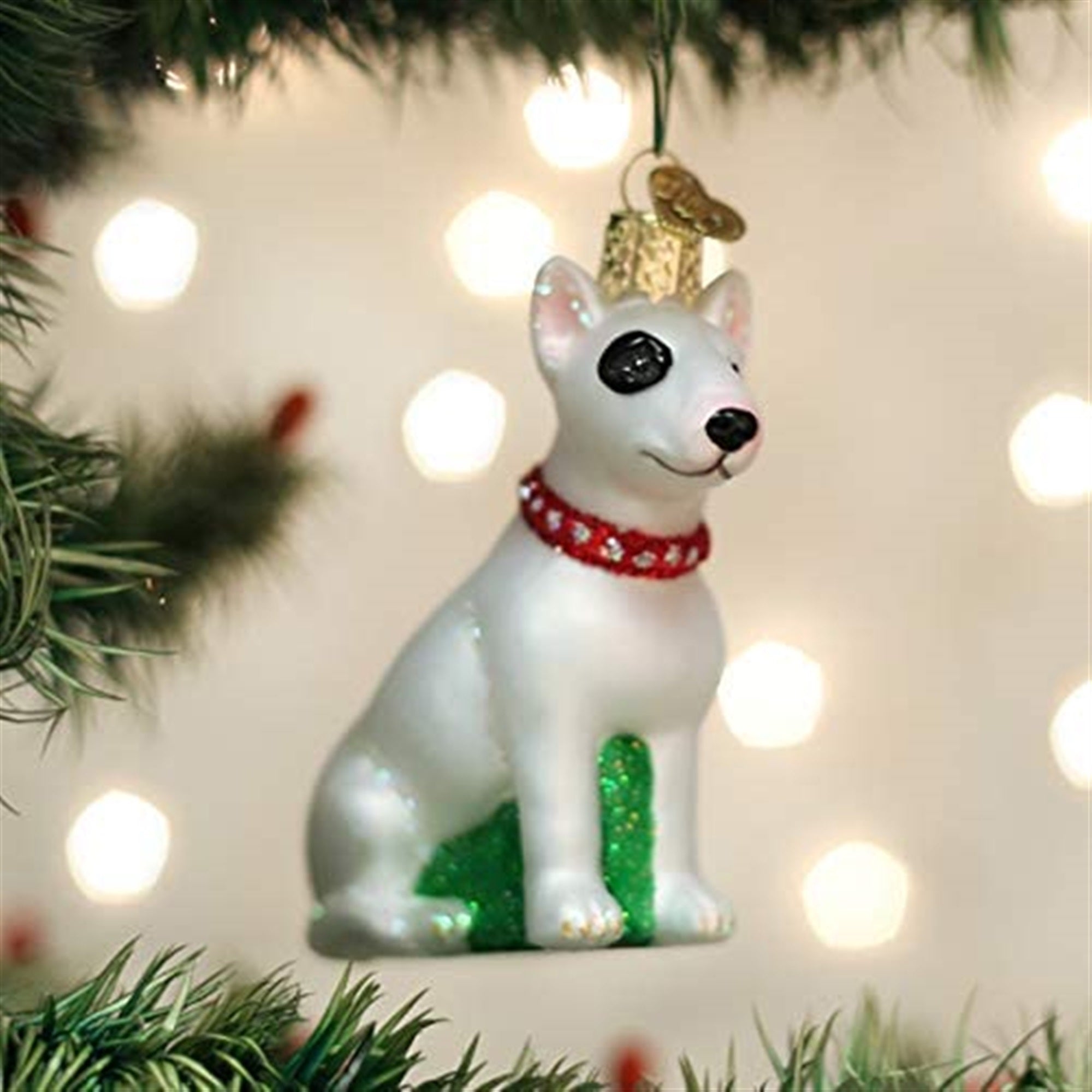 Old World Christmas Blown Glass Ornament for Christmas Tree, Bull Terrier