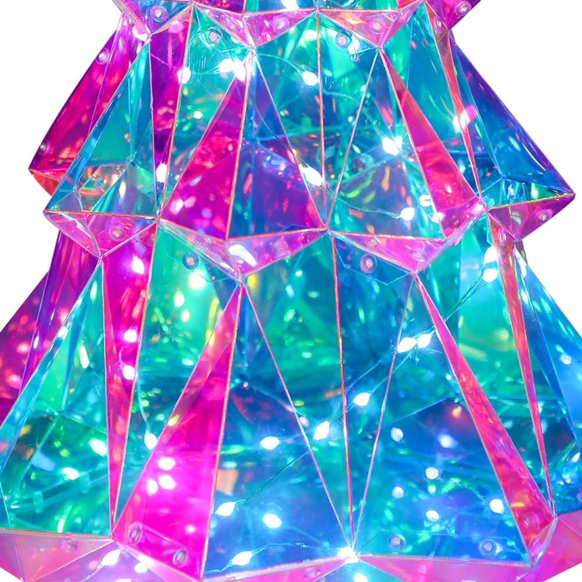 Kurt Adler Pre-Lit Iridescent Smart Christmas Tree, 20in