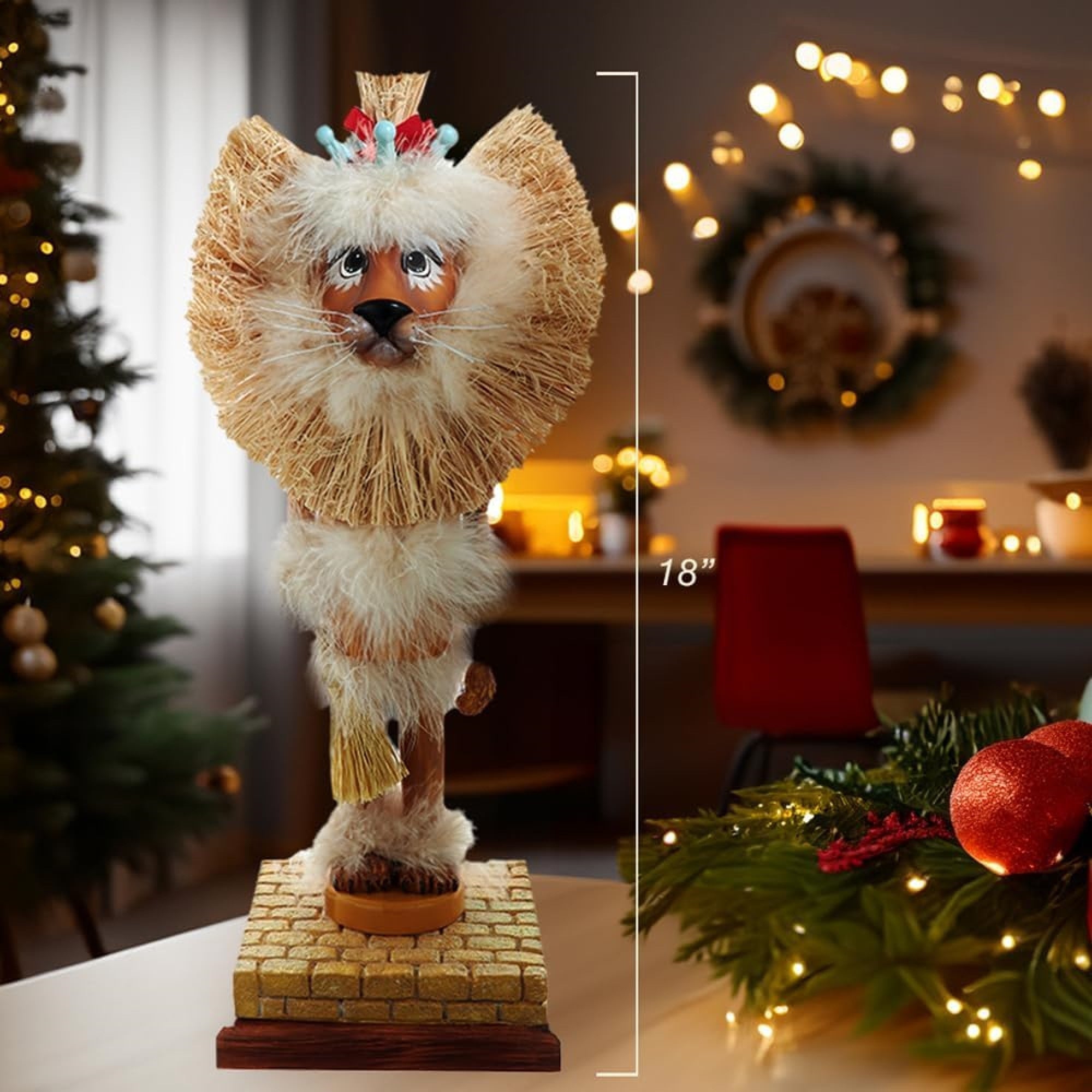 Kurt Adler Hollywood Nutcracker Collection, Cowardly Lion, 18in