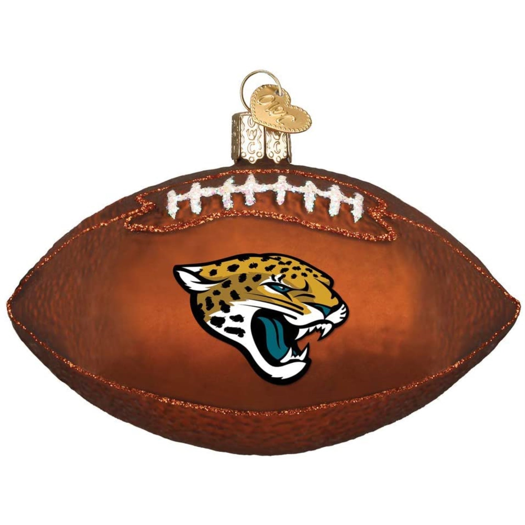 Old World Christmas Blown Glass Ornament for Christmas Tree, Jacksonville Jaguars Football