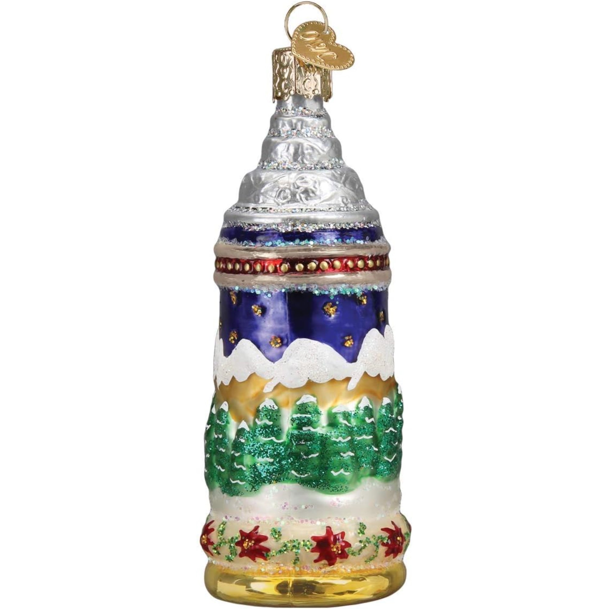 Old World Christmas Blown Glass Ornament for Christmas Tree, German Stein