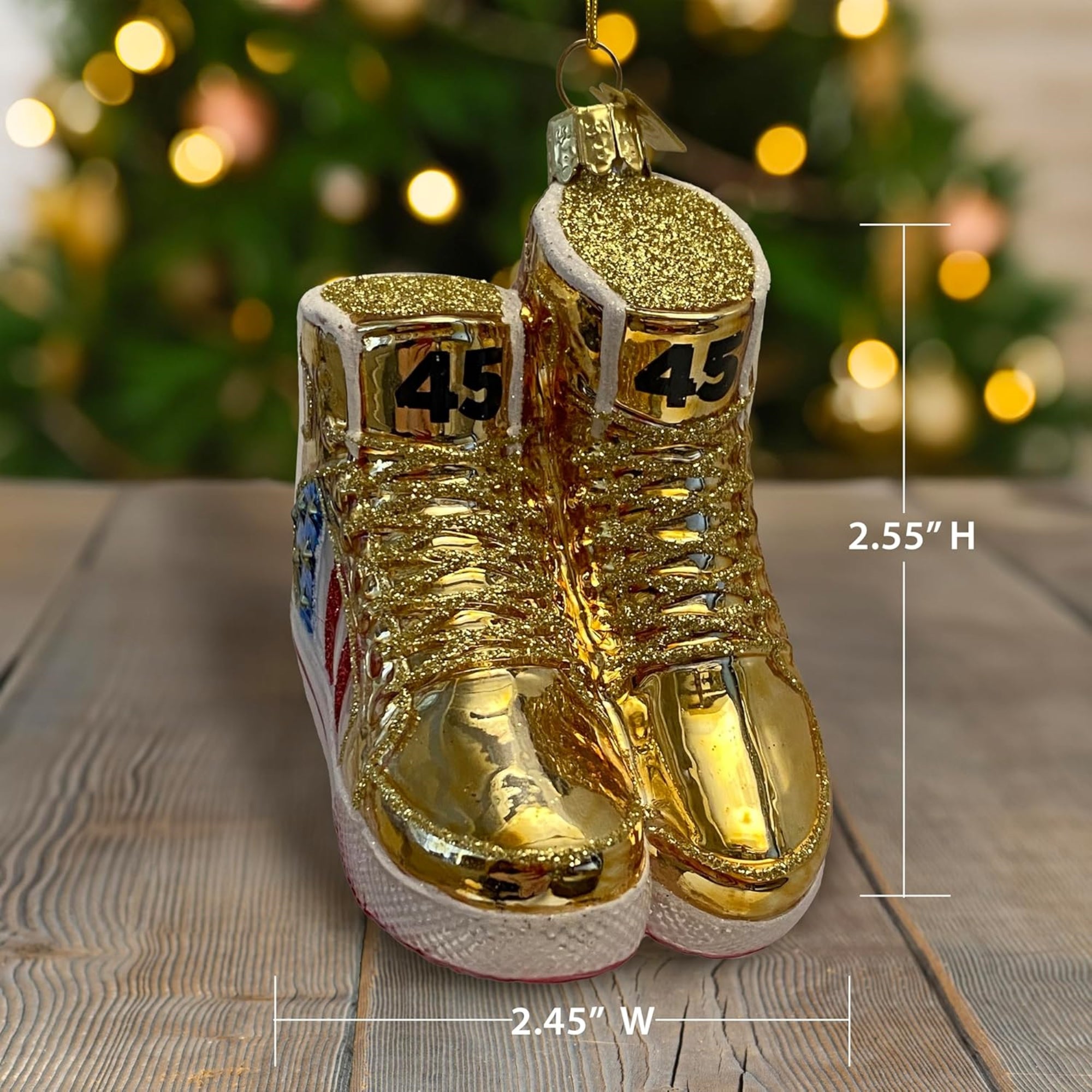 Kurt Adler President Trump Sneaker Glass Christmas Ornament