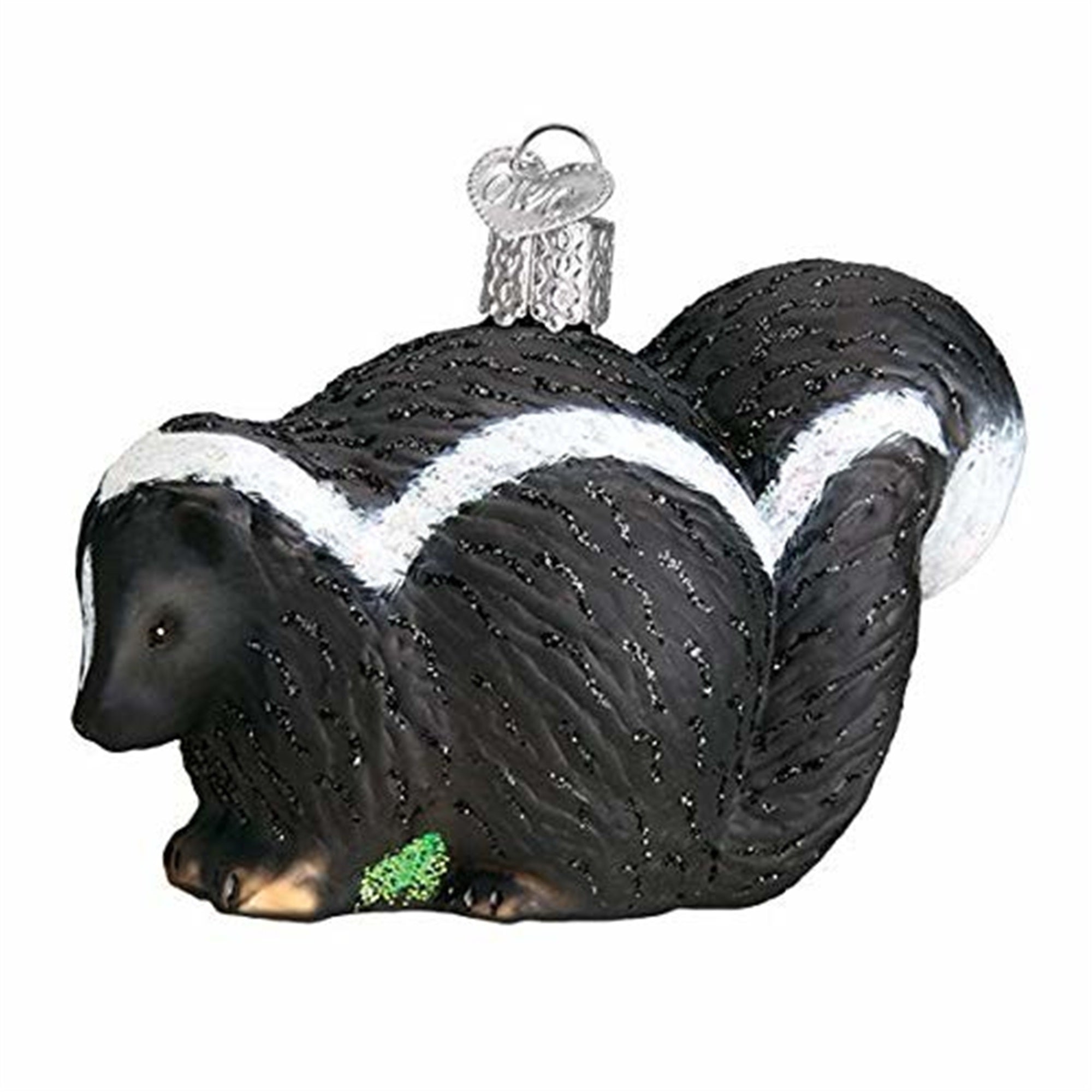 Old World Christmas Blown Glass Ornament for Christmas Tree, Skunk