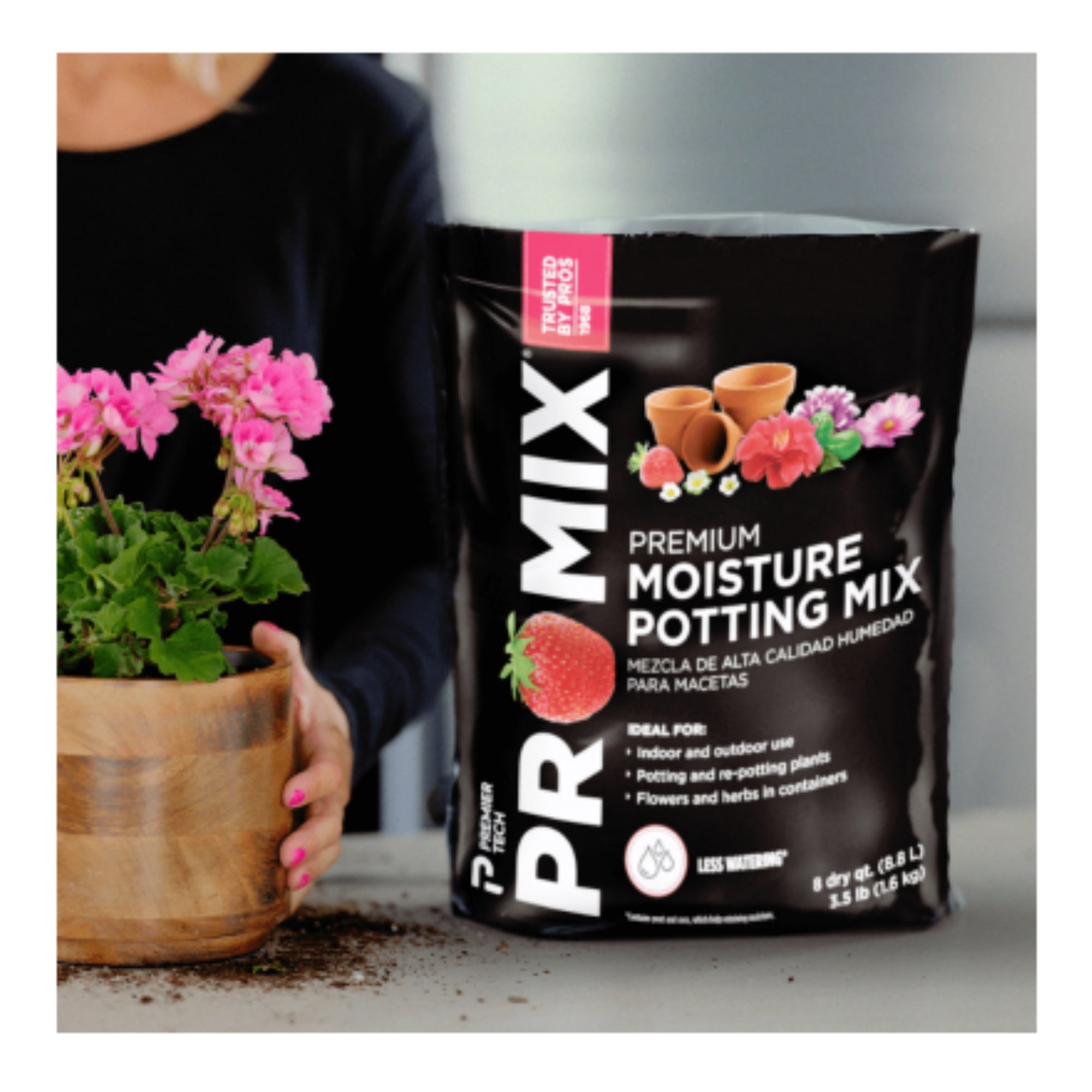 Premier Horticulture Promix Premium Moisture Potting Mix, 8 Quarts