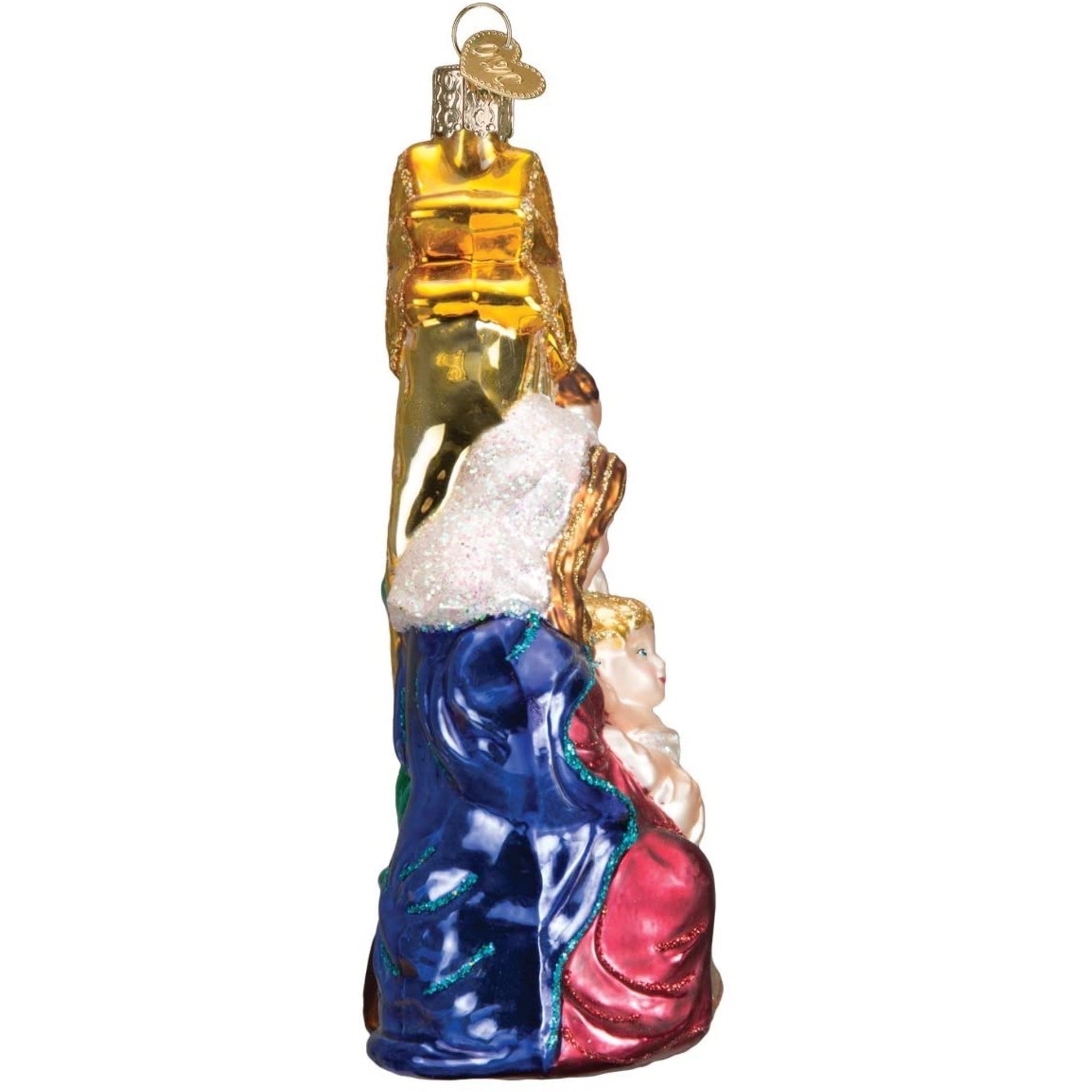 Old World Christmas Blown Glass Ornament for Christmas Tree, Holy Family with Star