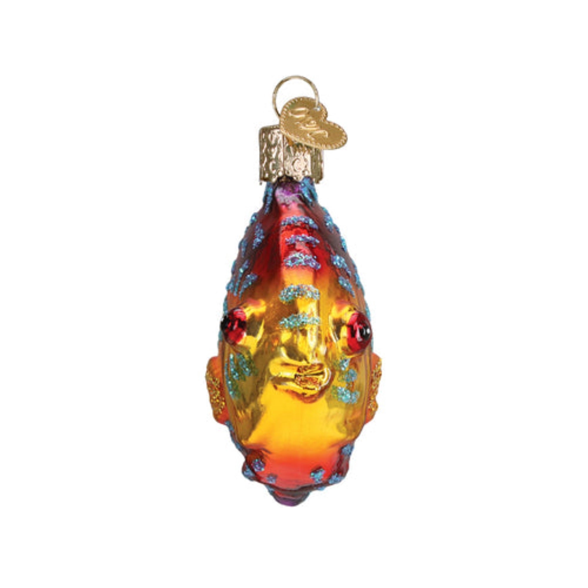 Old World Christmas Blown Glass Ornament for Christmas Tree, Discus Fish
