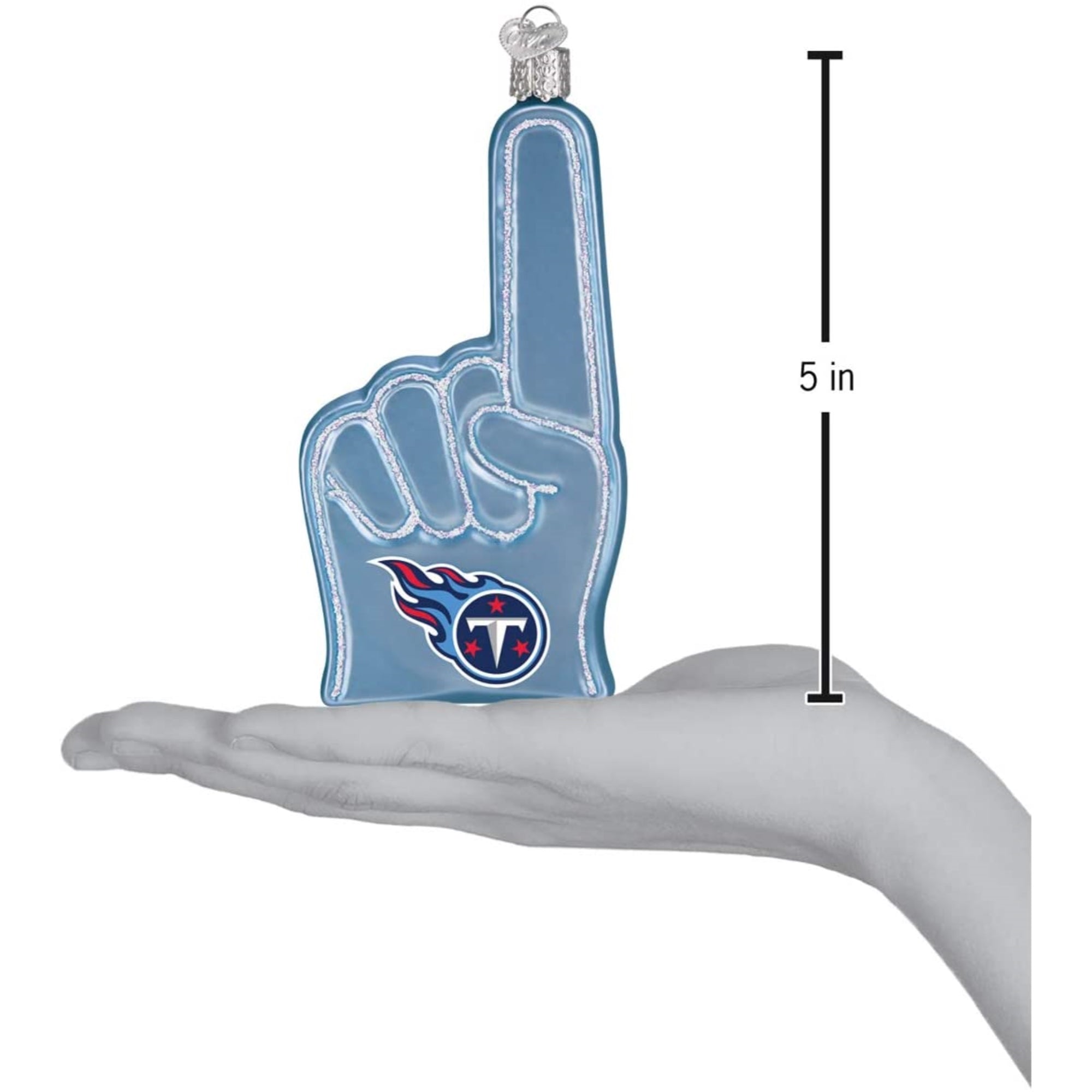 Old World Christmas Tennessee Titans Foam Finger Ornament For Christmas Tree