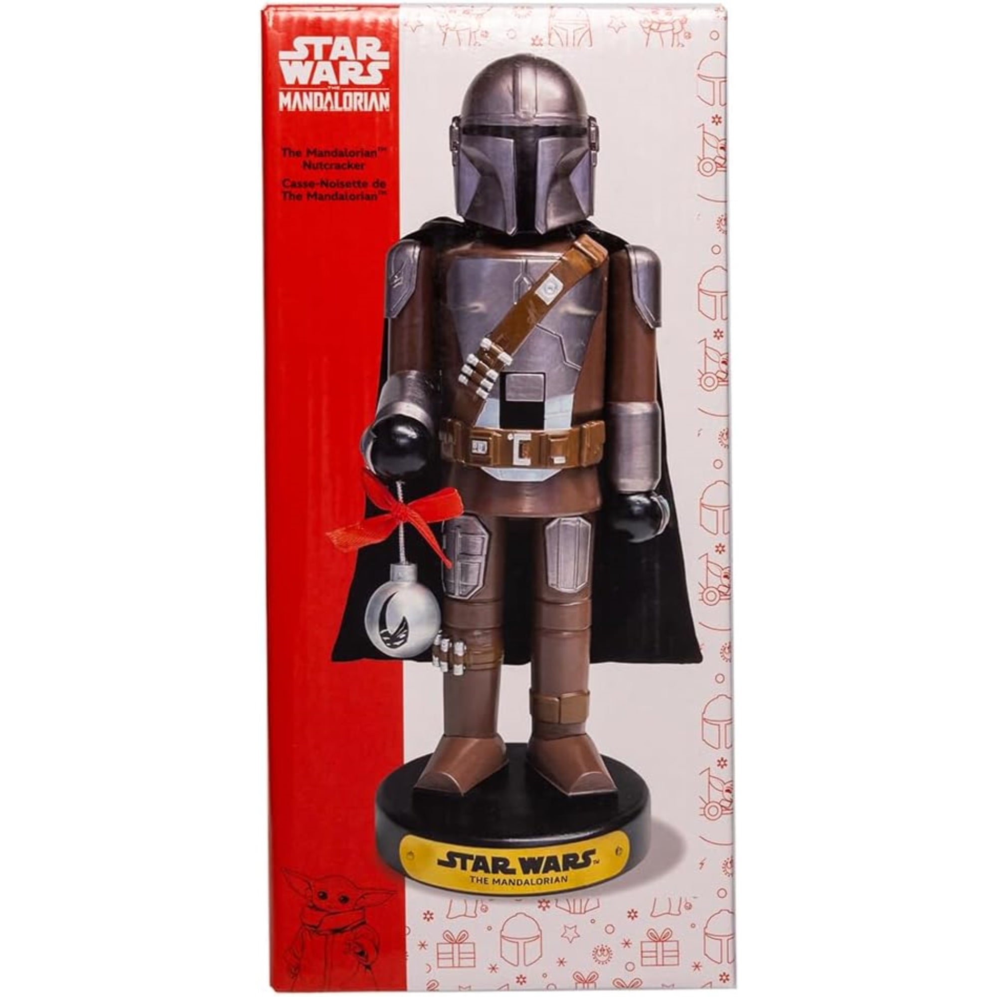 Kurt Adler Star Wars Resin Mandalorian Nutcracker Standing Christmas Decoration, 10"