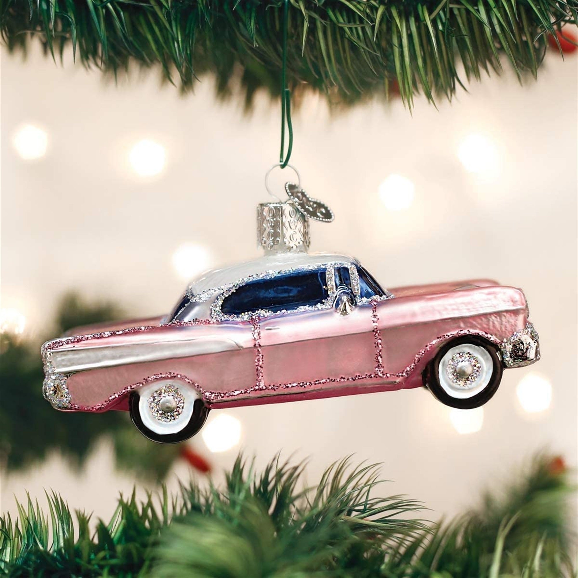 Old World Christmas Blown Glass Ornament for Christmas Tree, Classic Car