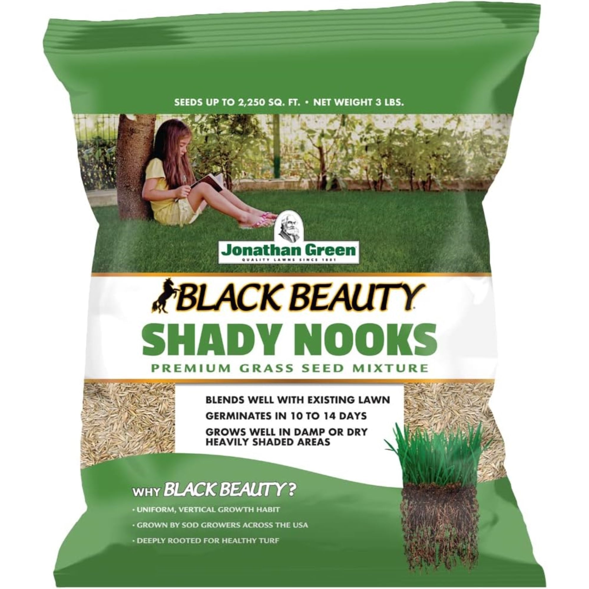 Jonathan Green Black Beauty Shady Nooks Grass Seed