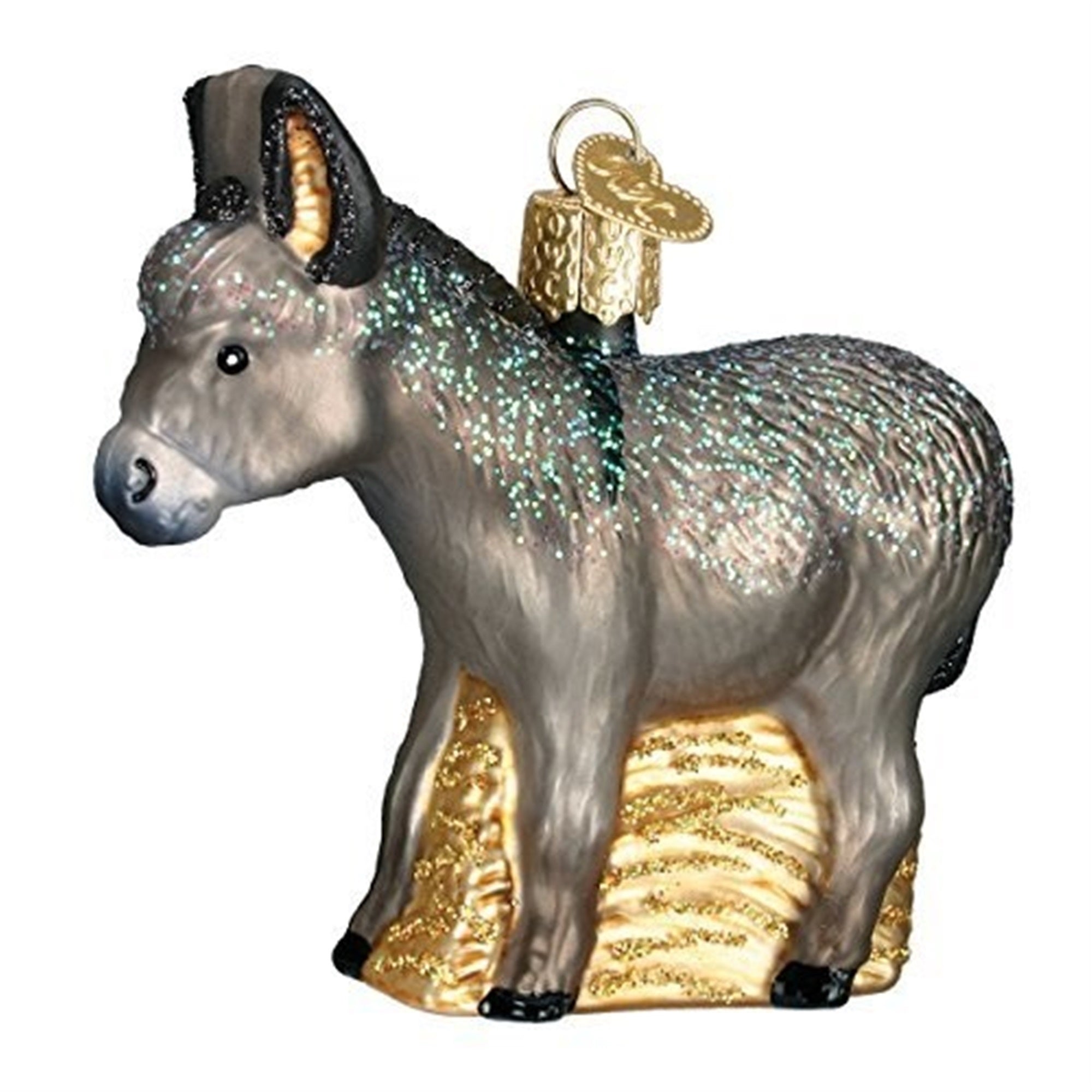 Old World Christmas Blown Glass Ornament for Christmas Tree, Donkey