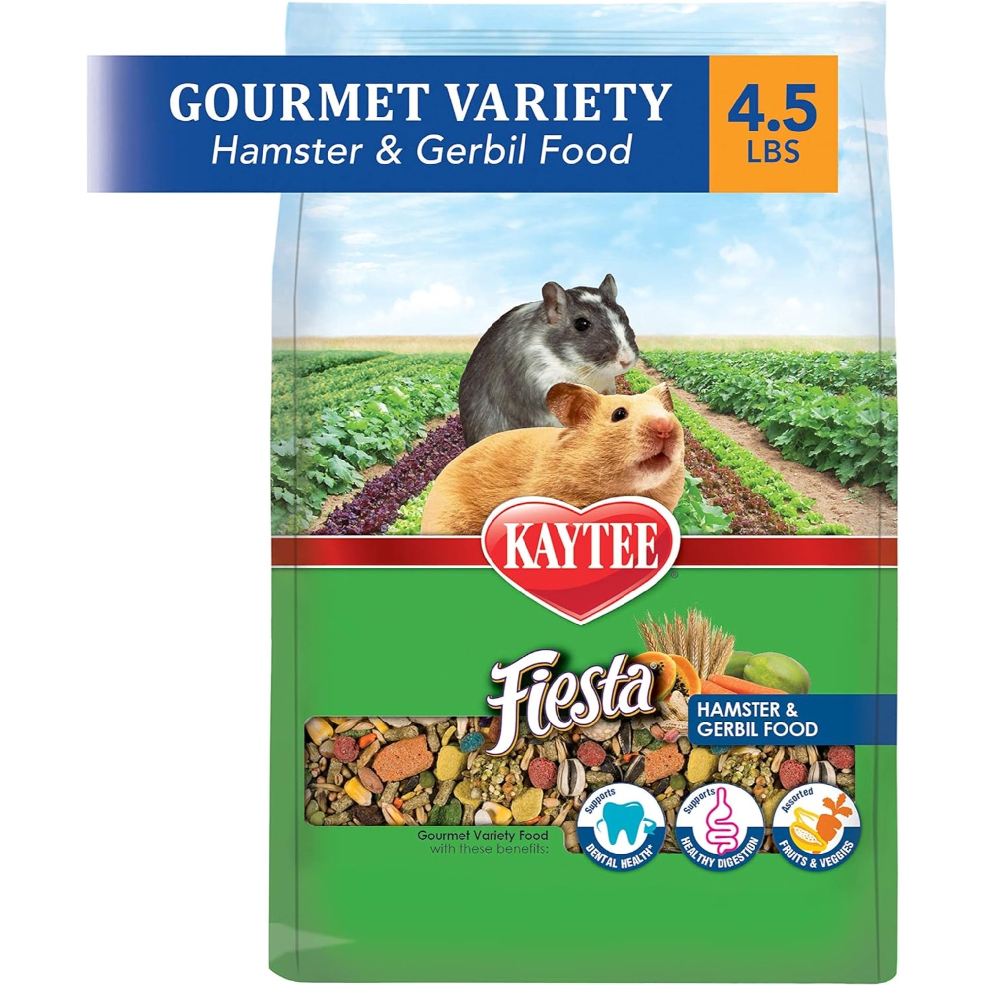 Kaytee Fiesta Pet Hamster and Gerbil Food, 4.5lb Bag