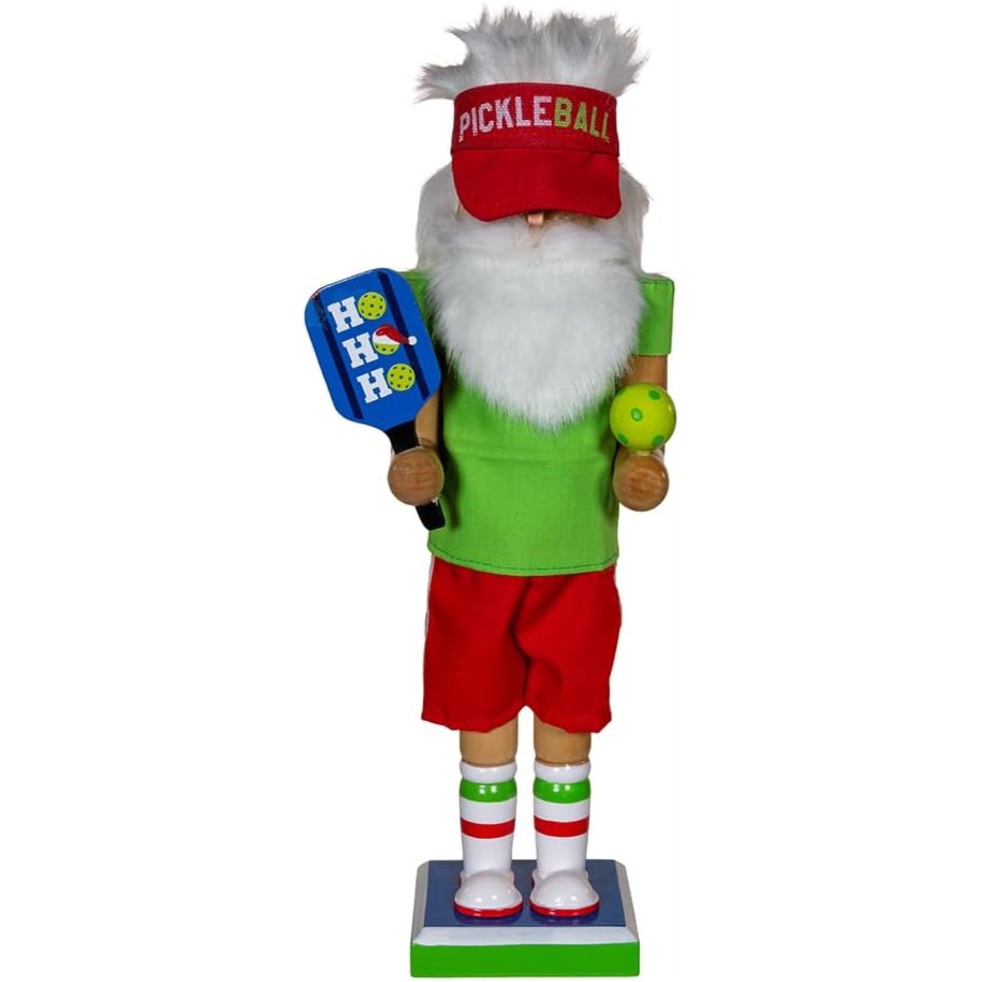 Kurt Adler Wooden Pickleball Christmas Nutcracker, 12in