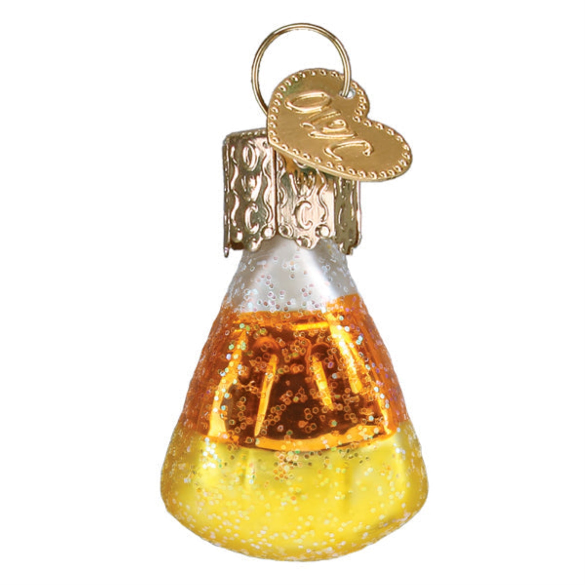 Old World Christmas Blown Glass Ornament for Halloween, Mini Candy Corn (with OWC Gift Box)