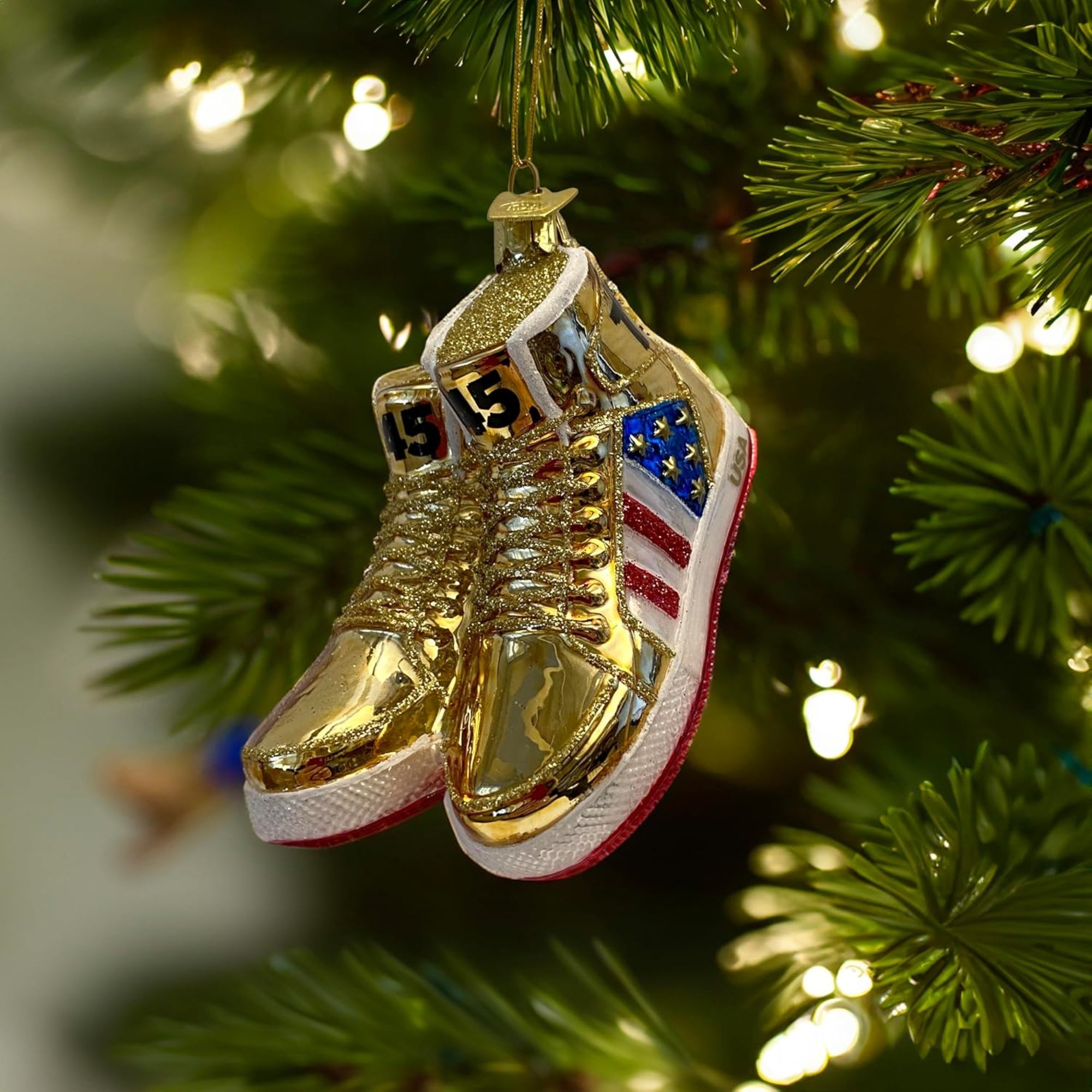 Kurt Adler President Trump Sneaker Glass Christmas Ornament