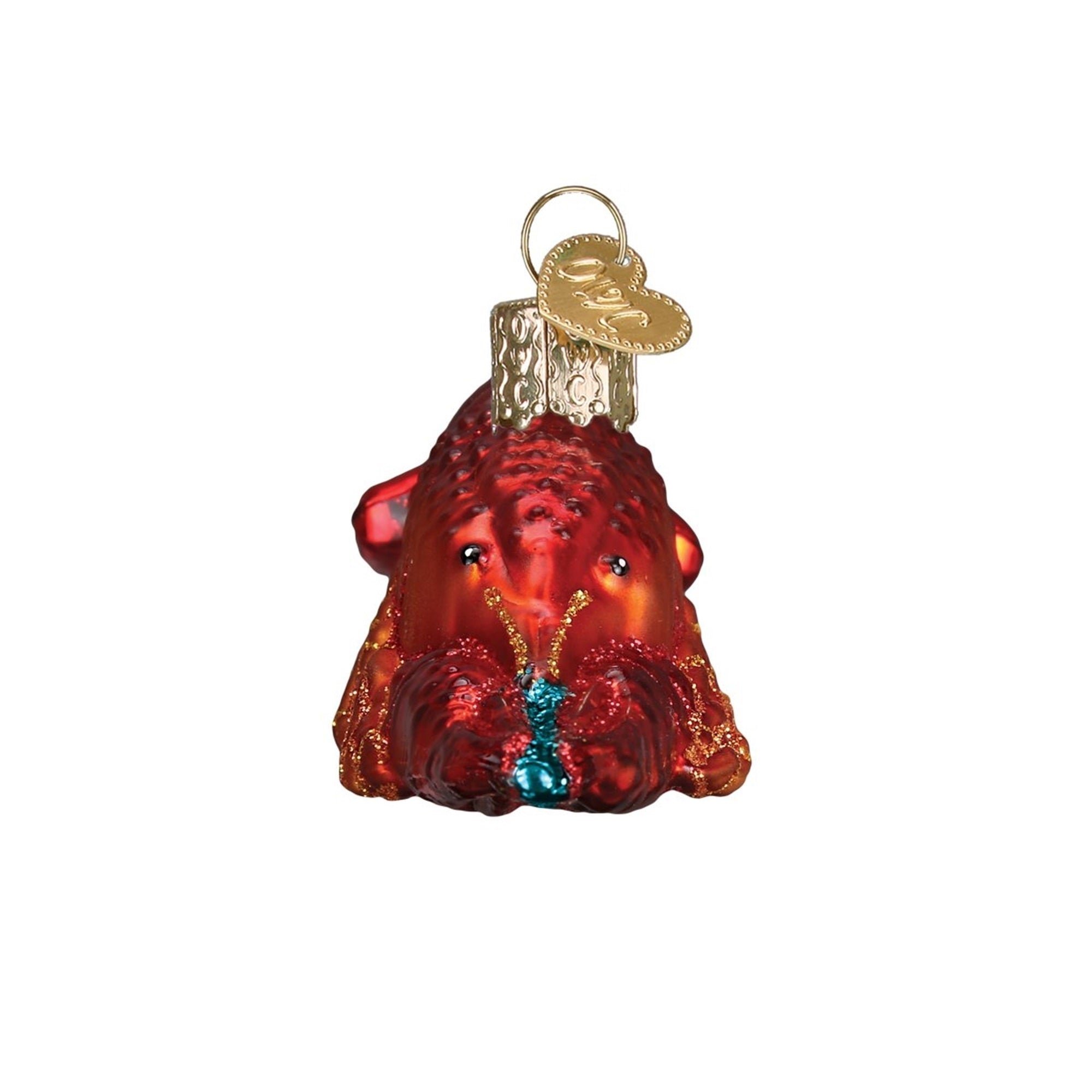 Old World Christmas Blown Glass Ornament for Christmas Tree, Crawfish