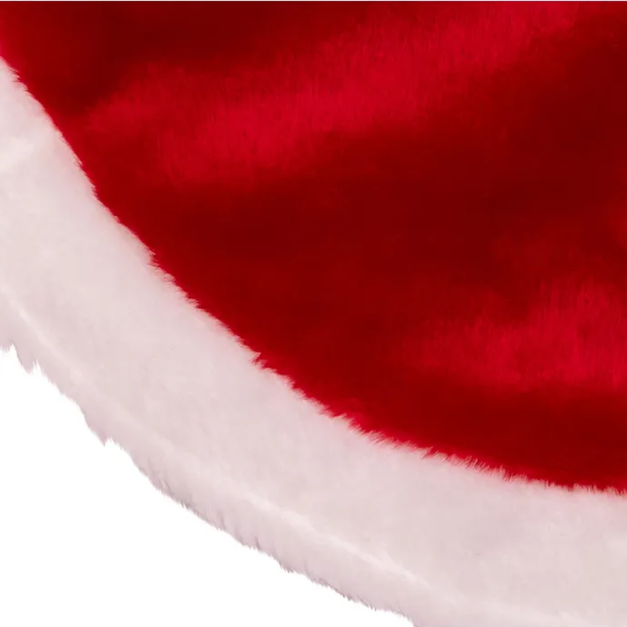 Kurt Adler Miniature Plush Christmas Tree Skirt, Red and White, 15"