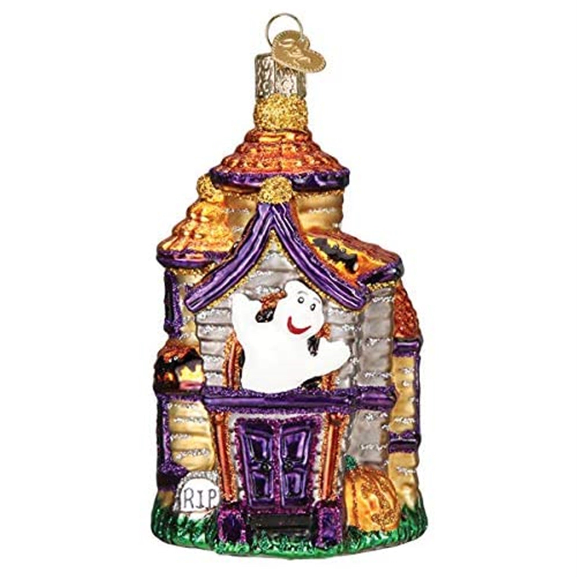 Old World Christmas Glass Blown Ornament Haunted House