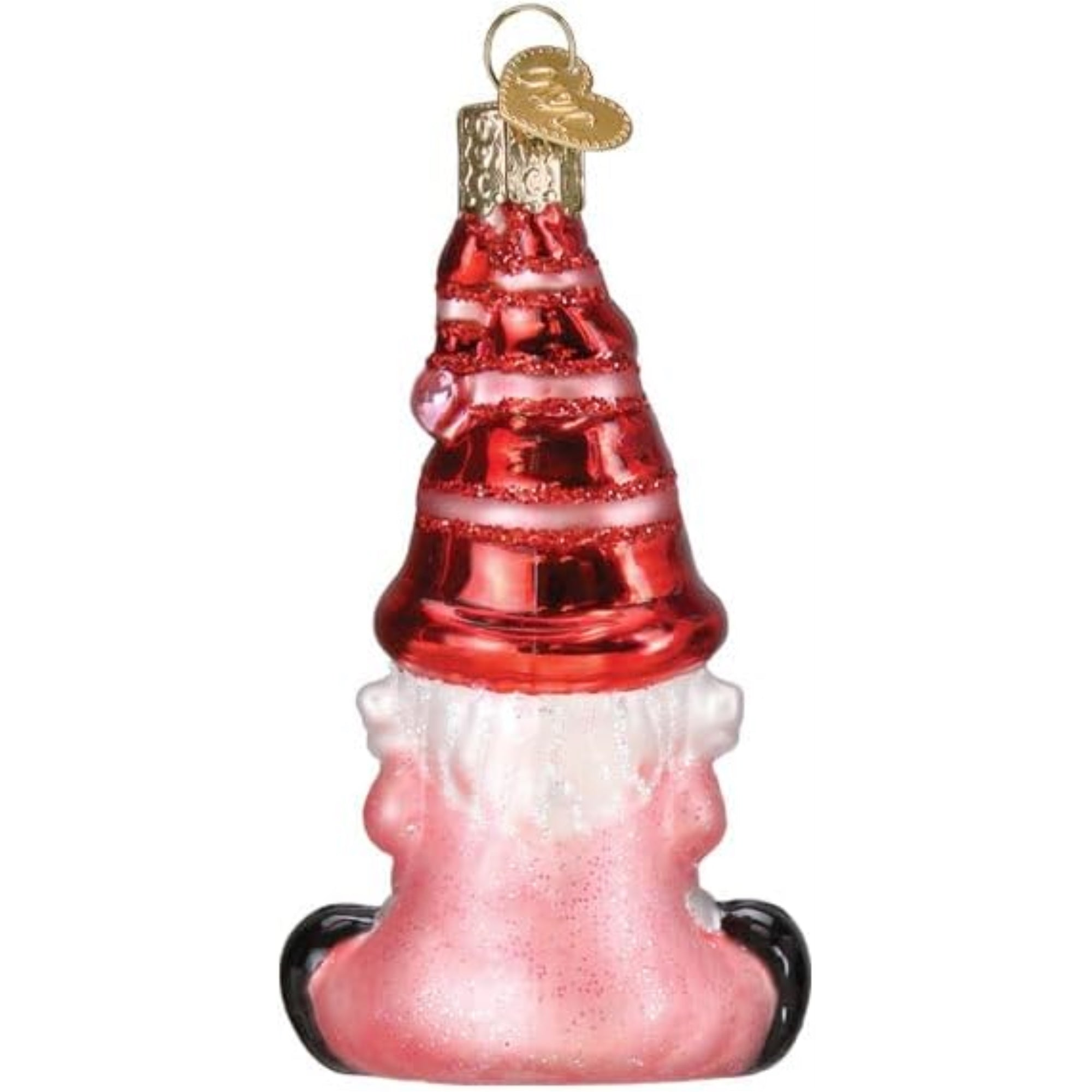 Old World Christmas Blown Glass Ornament for Christmas Tree, Valentine Gnome (with OWC Gift Box)