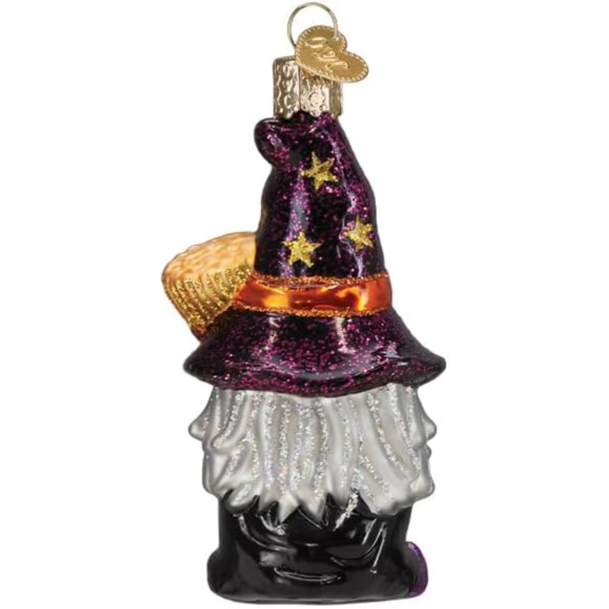 Old World Christmas Blown Glass Ornament for Christmas Tree, Witch Gnome (with OWC Gift Box)