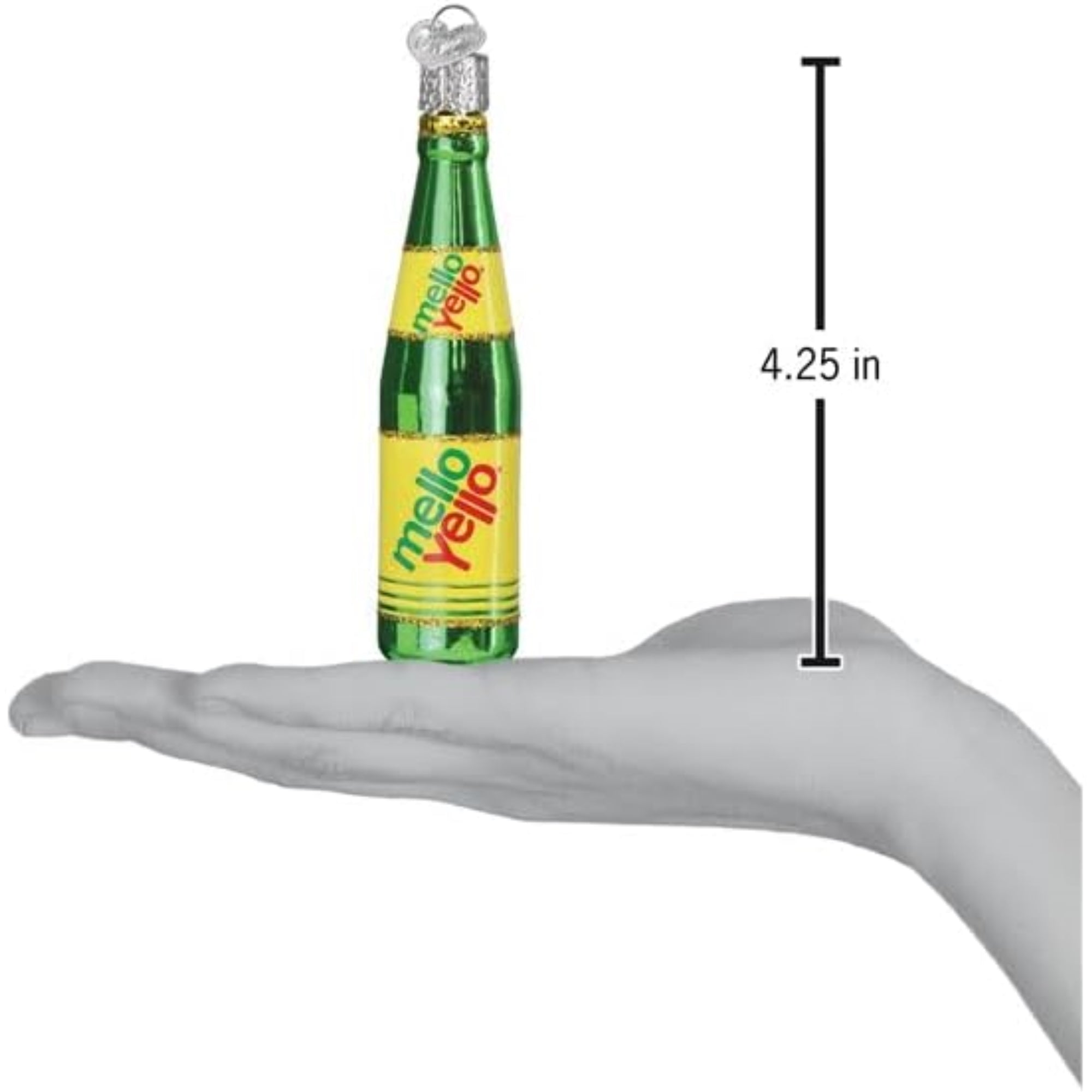 Old World Christmas Blown Glass Ornament for Christmas Tree, Mello Yello Bottle (with OWC Gift Box)