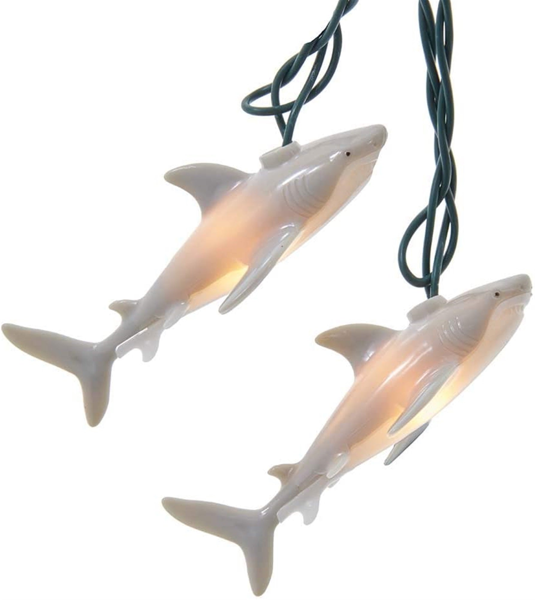 Kurt Adler Indoor/Outdoor Novelty String 10-Light Set, Sharks, 11.5'