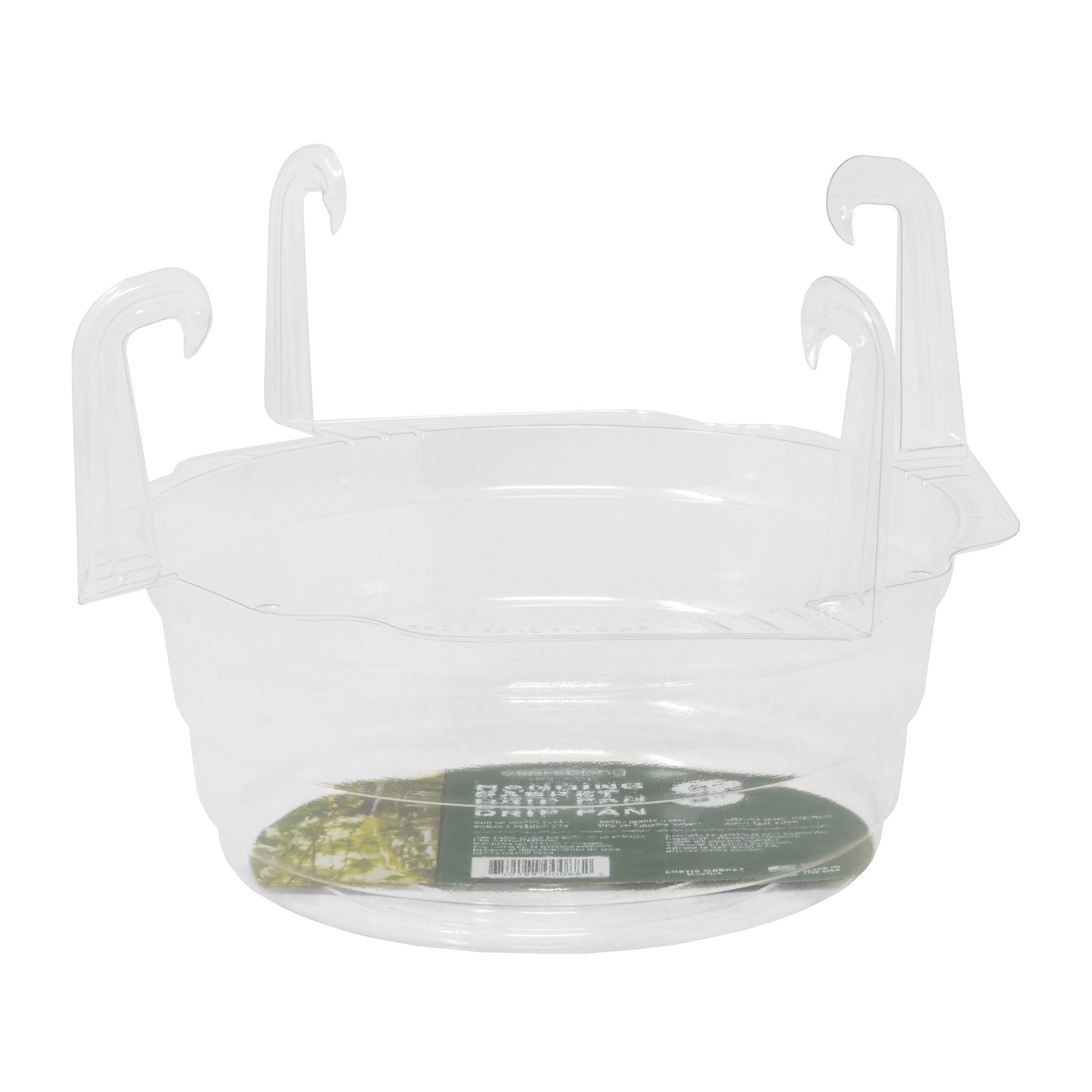 Curtis Wagner Plastics Hanging Basket Drip Pan, 8-Inch, Clear (1 Count)