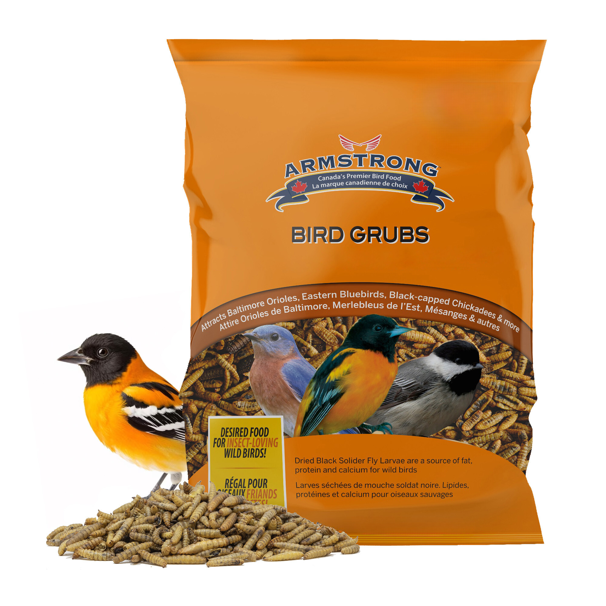 Armstrong Wild Bird Food Mealworm Alternative Bird Grubs Bird Seed Blend