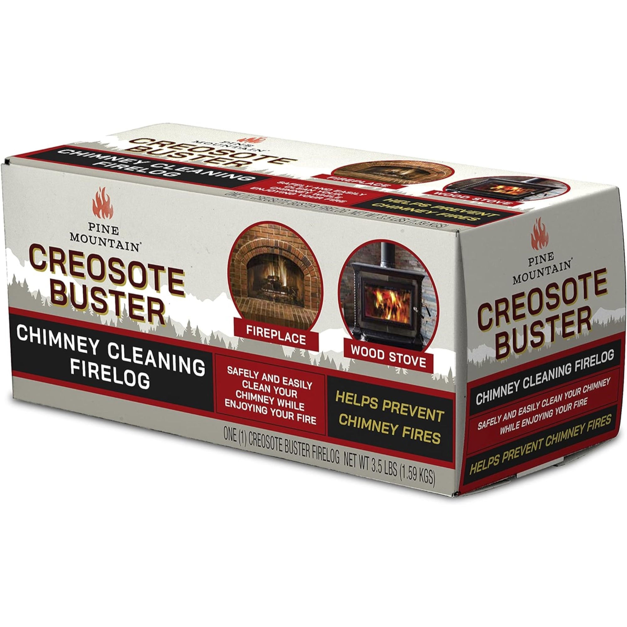 Pine Mountain Creosote Buster Chimney Cleaning Firelog, 3.5lb (Pack of 1)