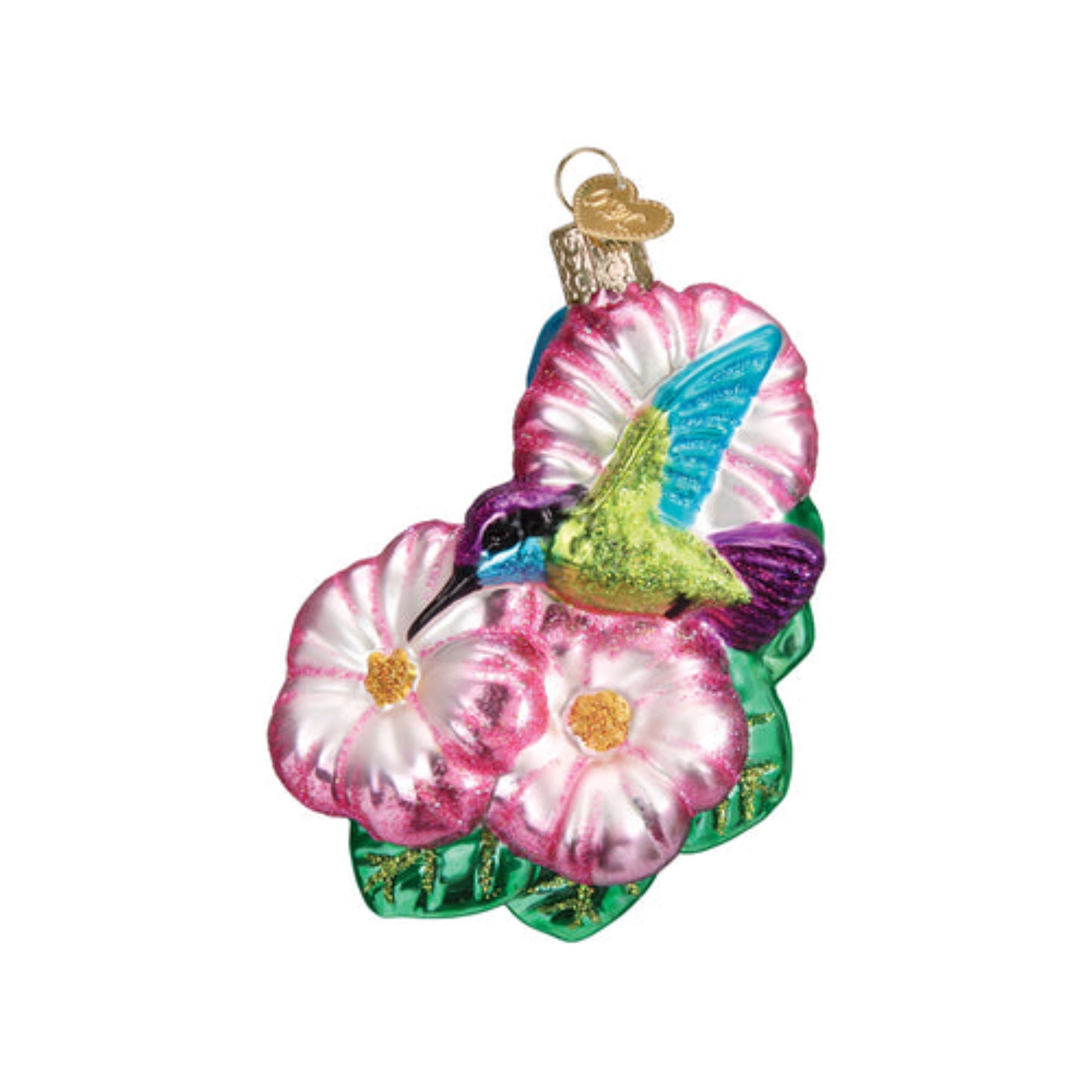 Old World Christmas Magnificent Hummingbird Blown Glass Holiday Ornament For Tree
