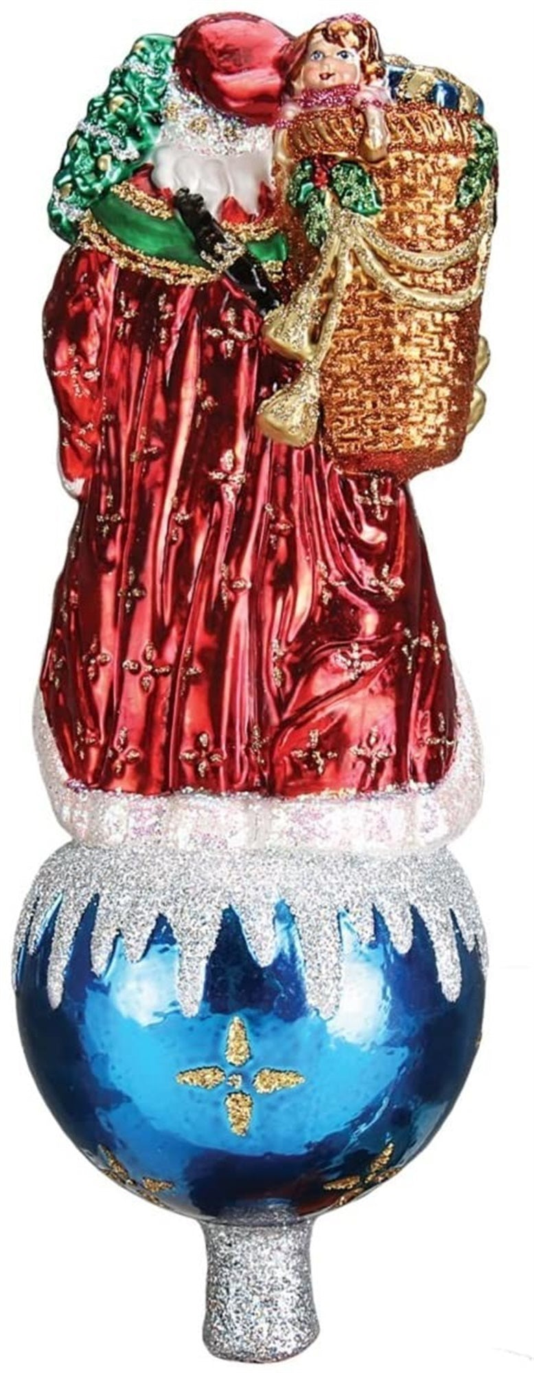 Old World Christmas 50025 Glass Blown Father Christmas Tree Topper
