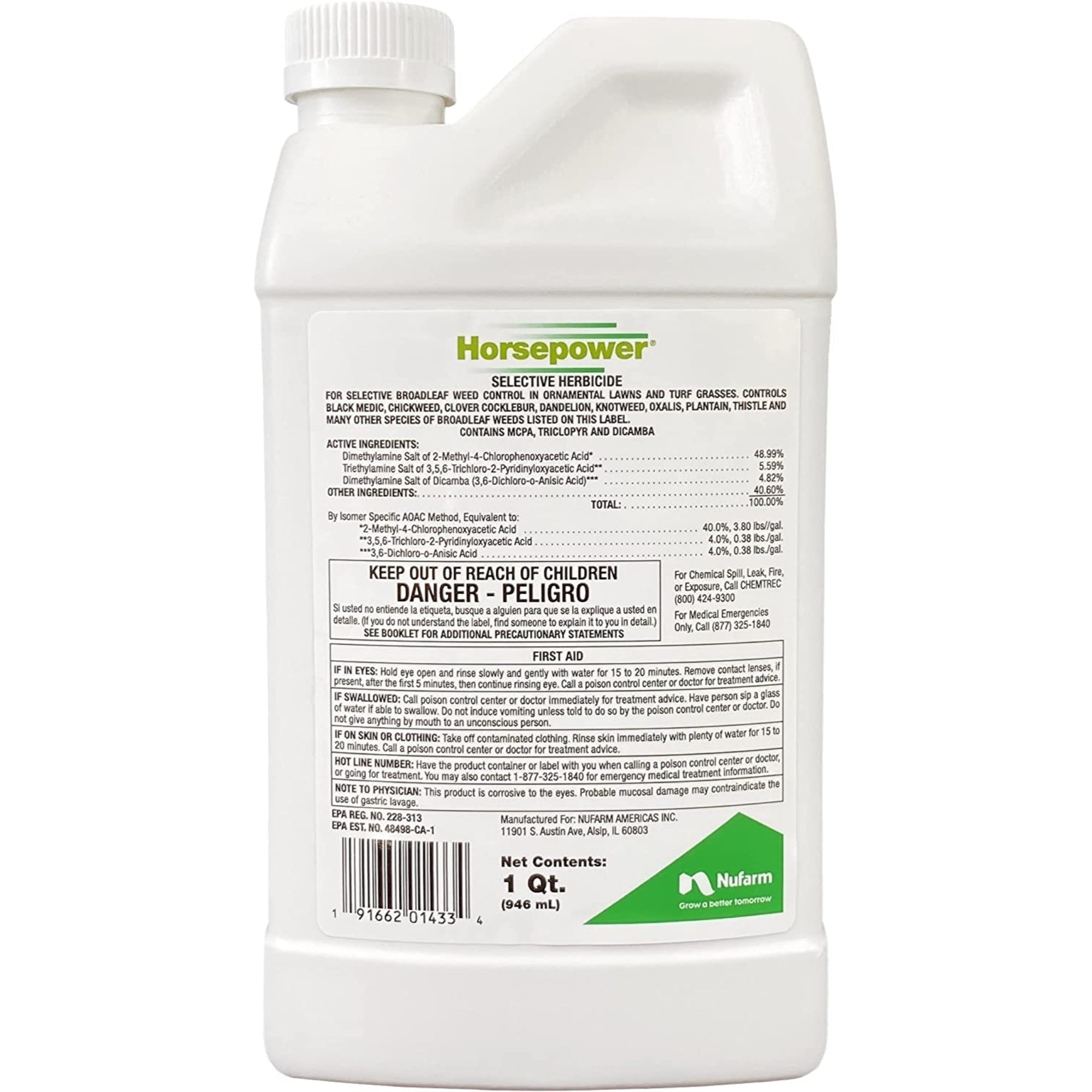 Nufarm Horsepower Selective Herbicide, 32 Ounce Bottle