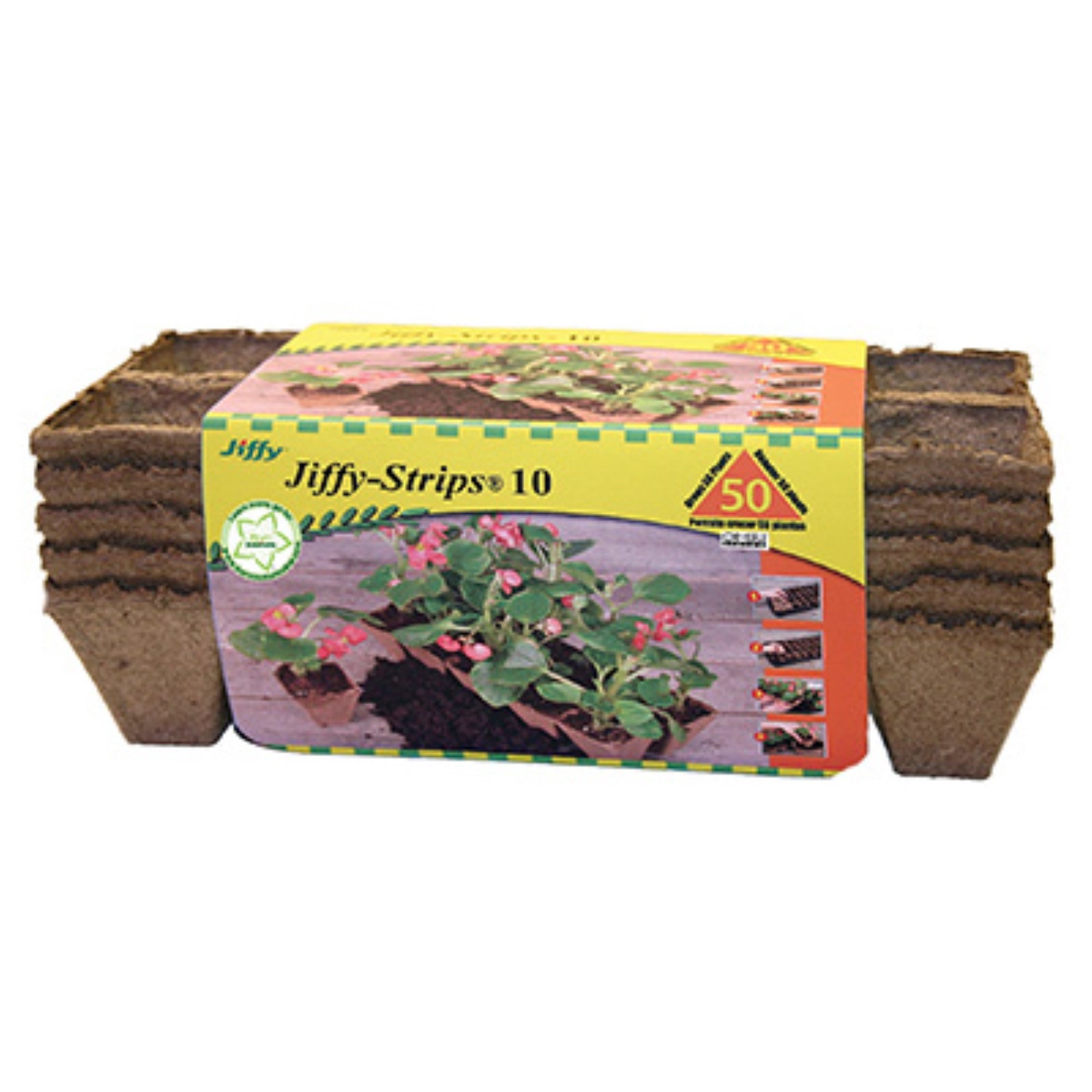 Jiffy (#JS50) Jiffy-Strips Biodegradable Seed Starting Peat Strip -50 total pots