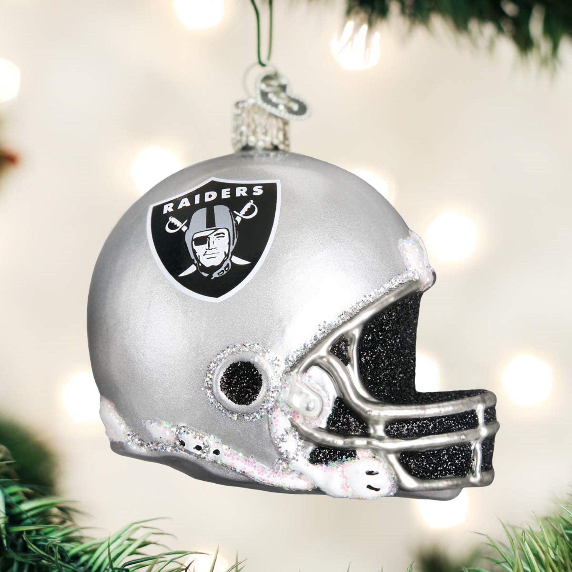 Old World Christmas Las Vegas Raiders Helmet Ornament For Christmas Tree