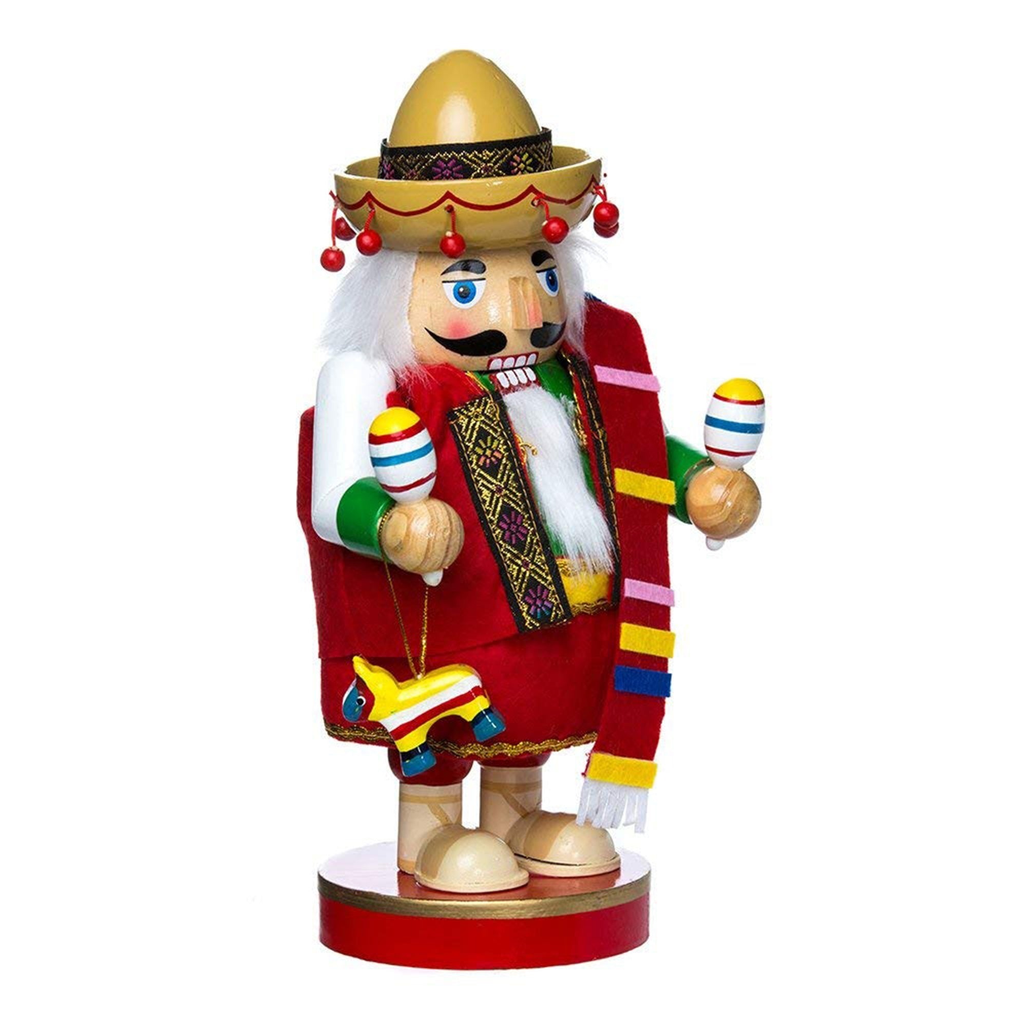 Kurt Adler Chubby Nutcracker Collection, Mexican Nutcracker, 10.25"