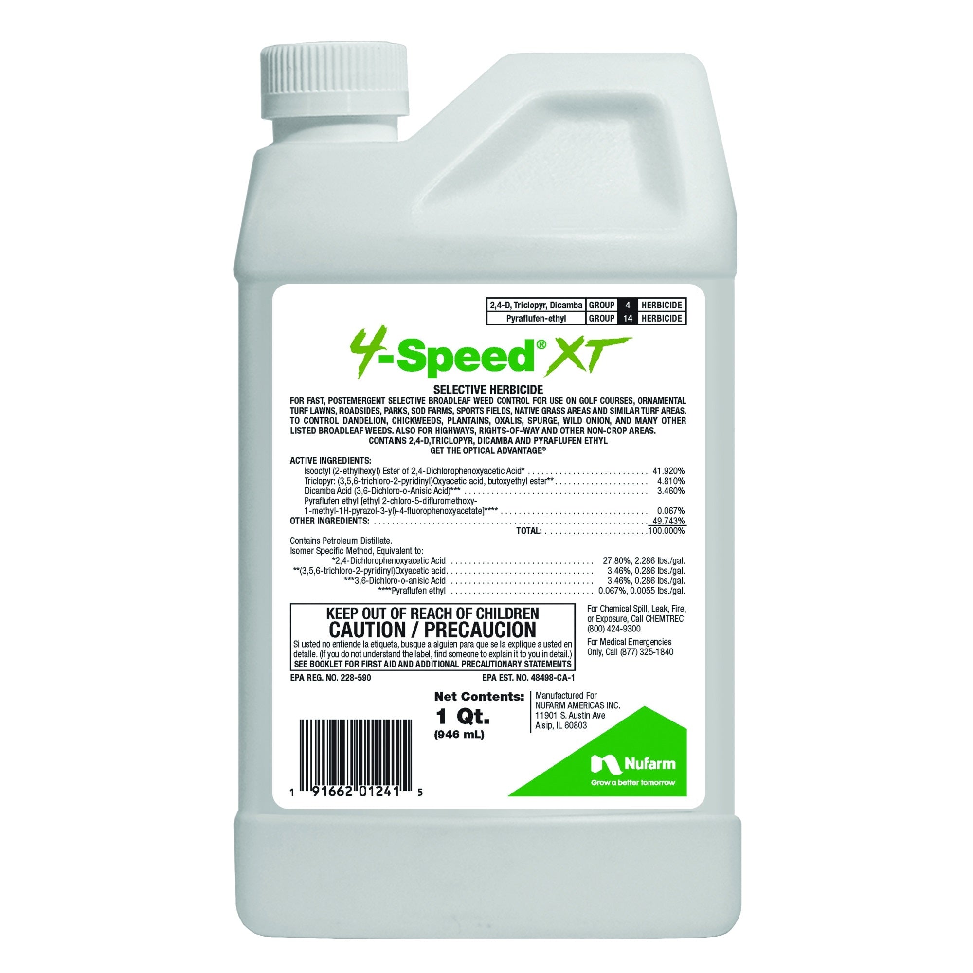Nufarm 4-Speed XT Selective Weed Killer Herbicide, 32oz
