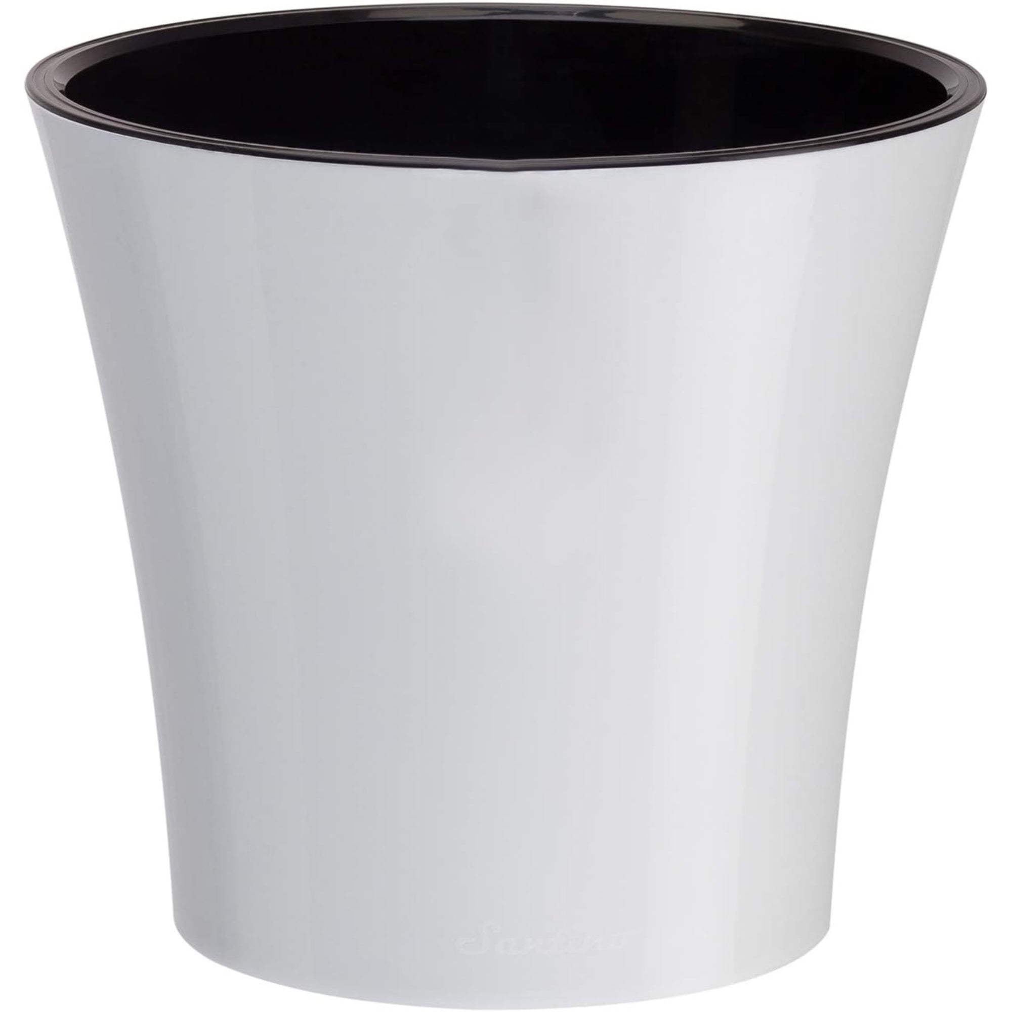 Decopots Plastic Round Contemporary Flower Pot with Drainage Planter