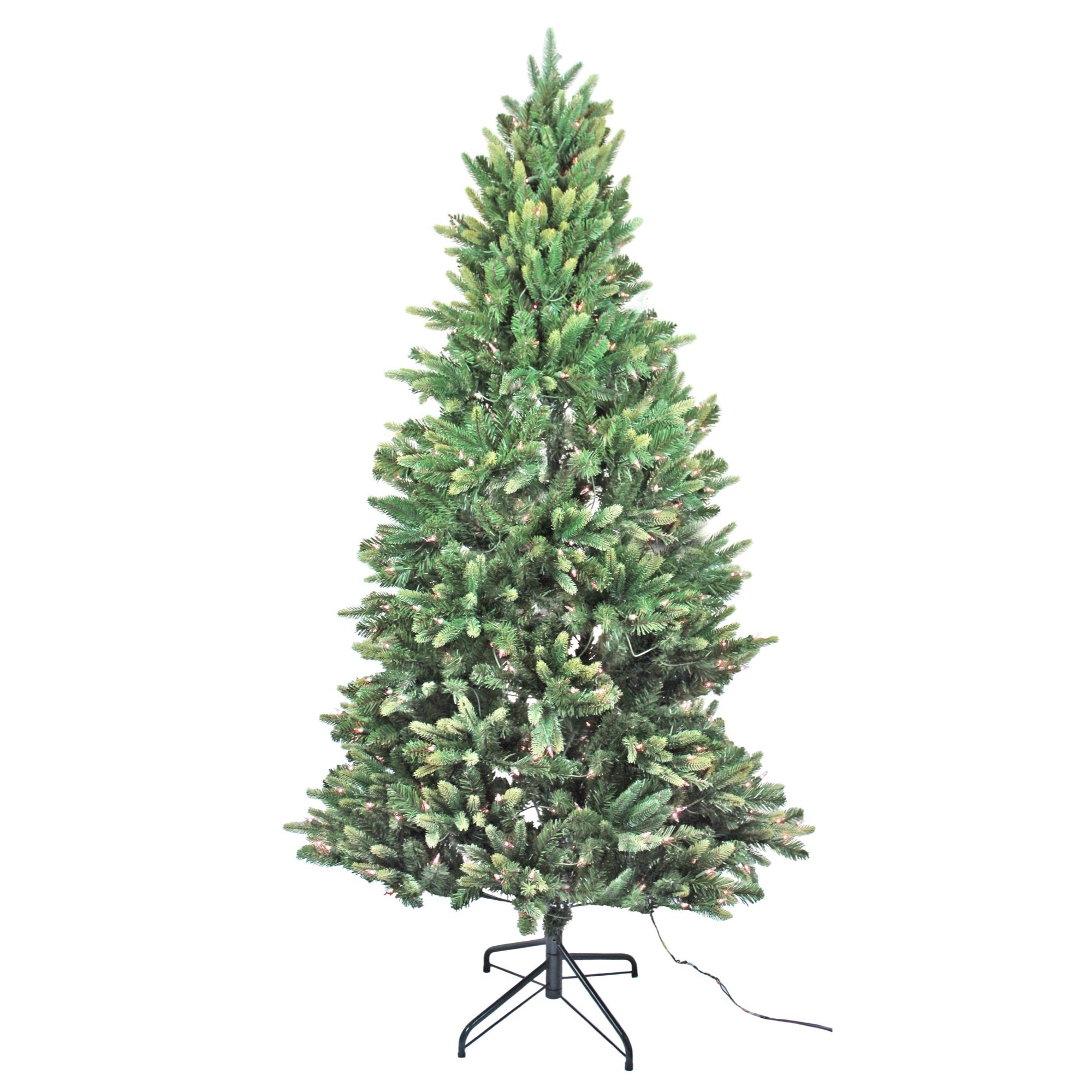 Lapland 6' Fir Hinged Christmas Tree, 350 Clear Lights, 1318 Tips